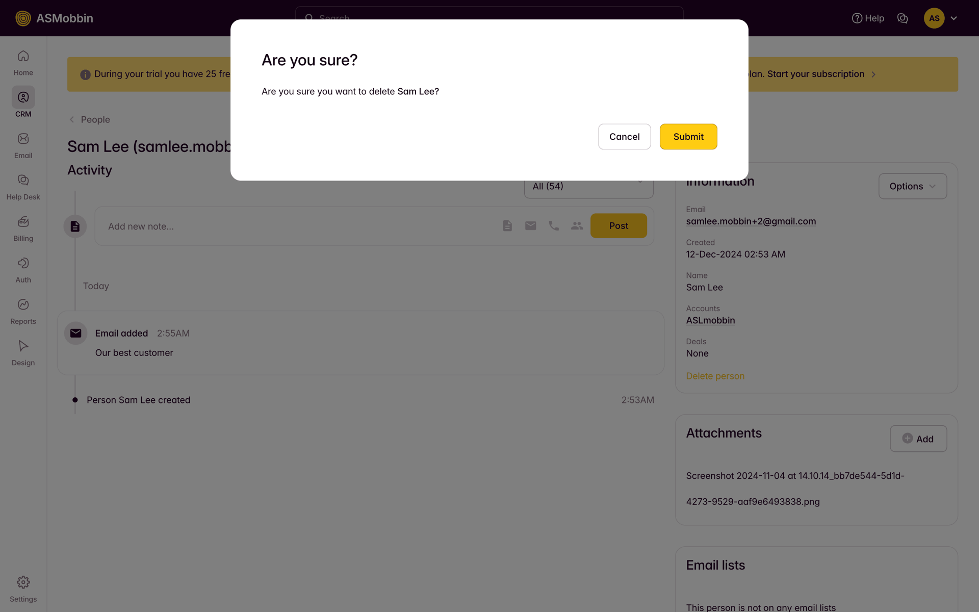 Outseta Web Business interface screenshot 9