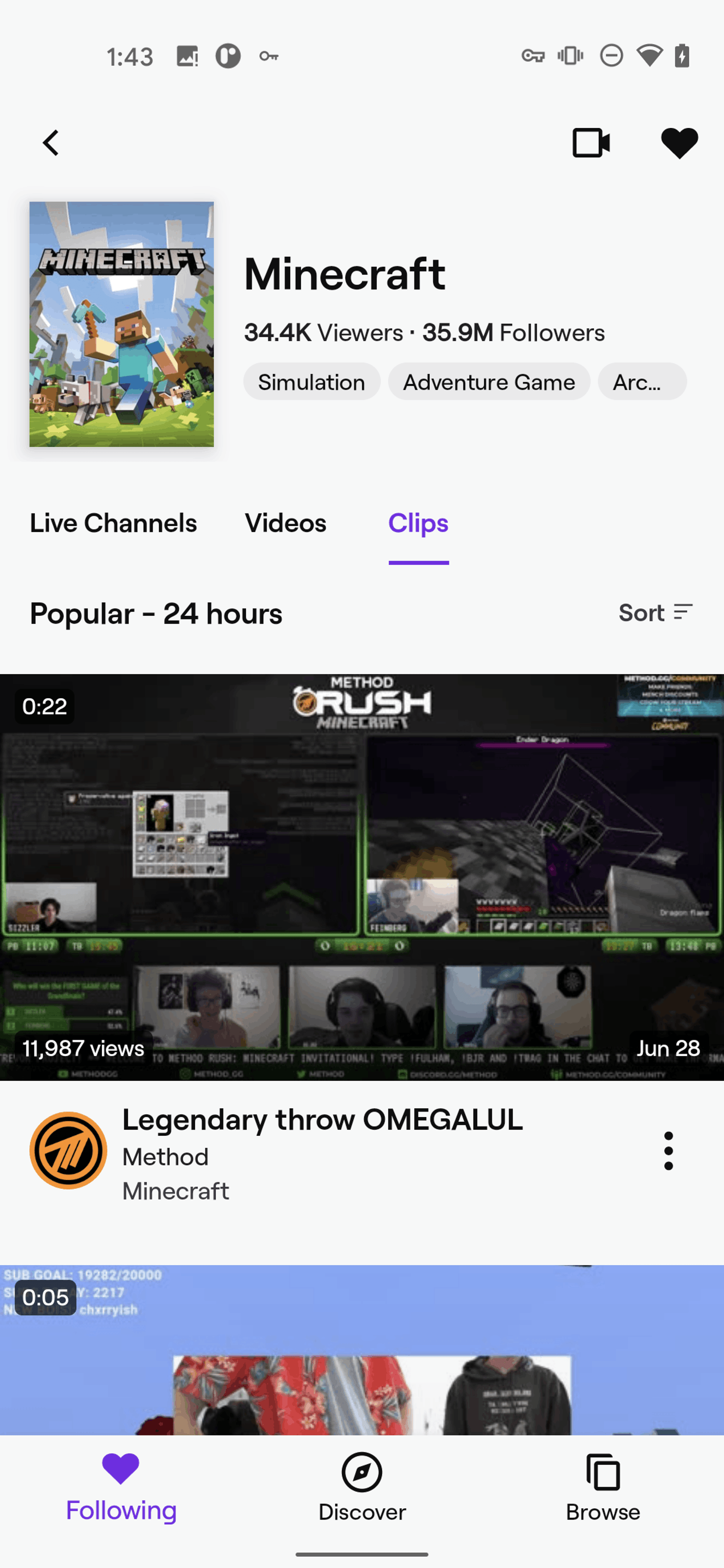 Twitch Android Photo & Video interface screenshot 17
