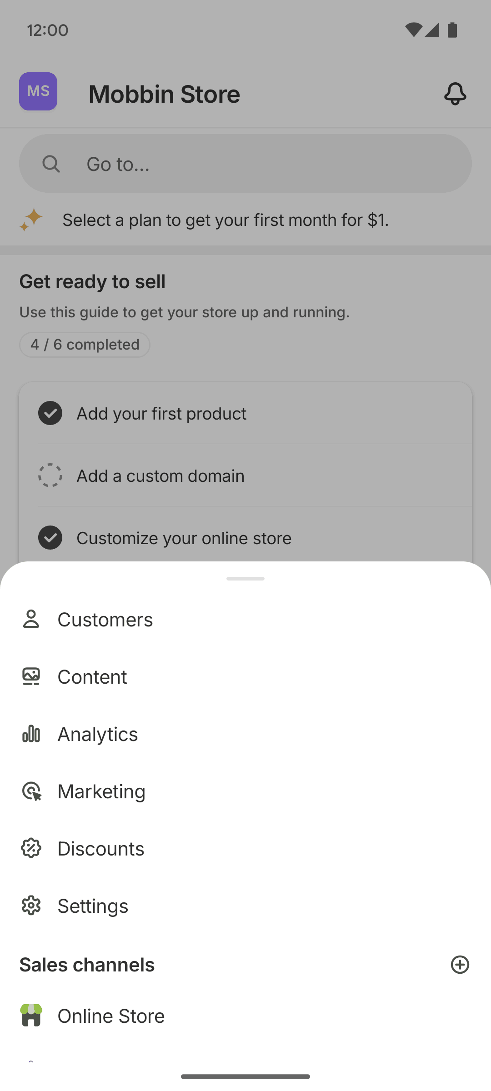 Shopify Android Business interface screenshot 23