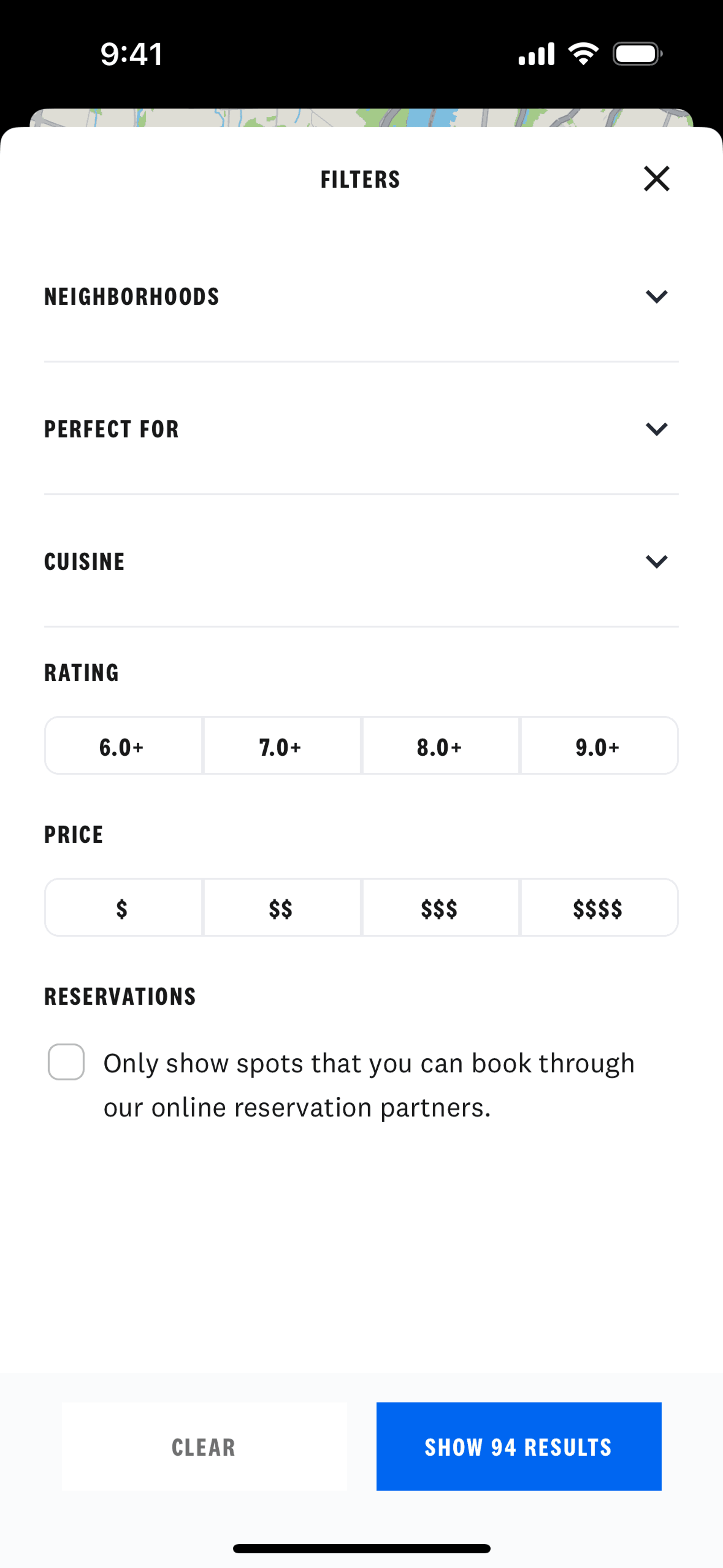 The Infatuation iOS Food & Drink interface screenshot 6