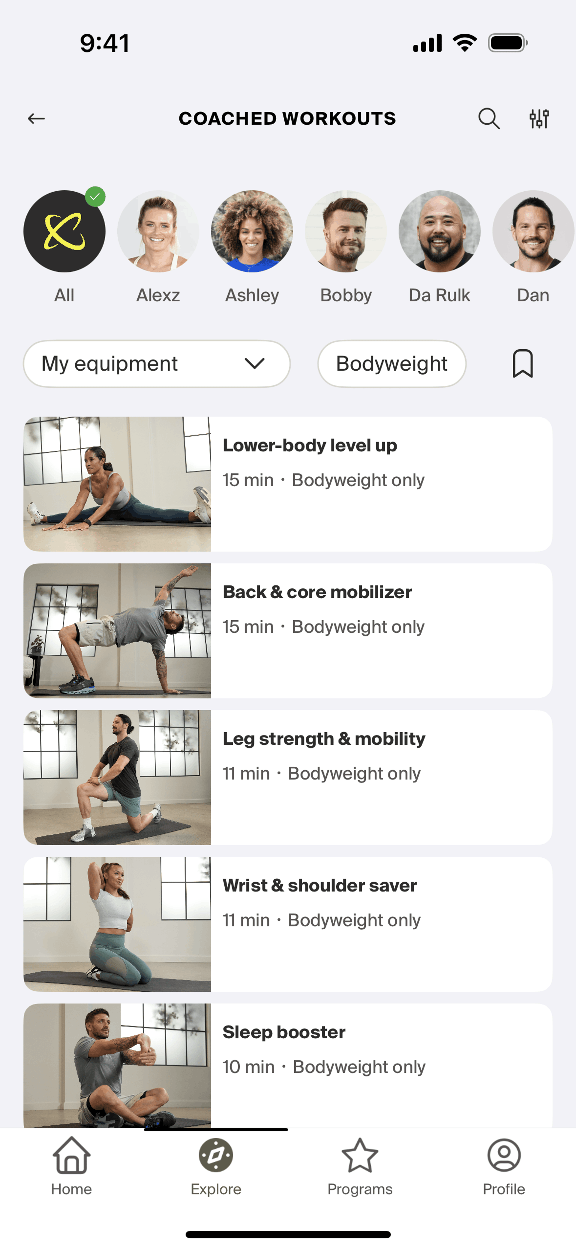 Centr iOS Health & Fitness interface screenshot 10