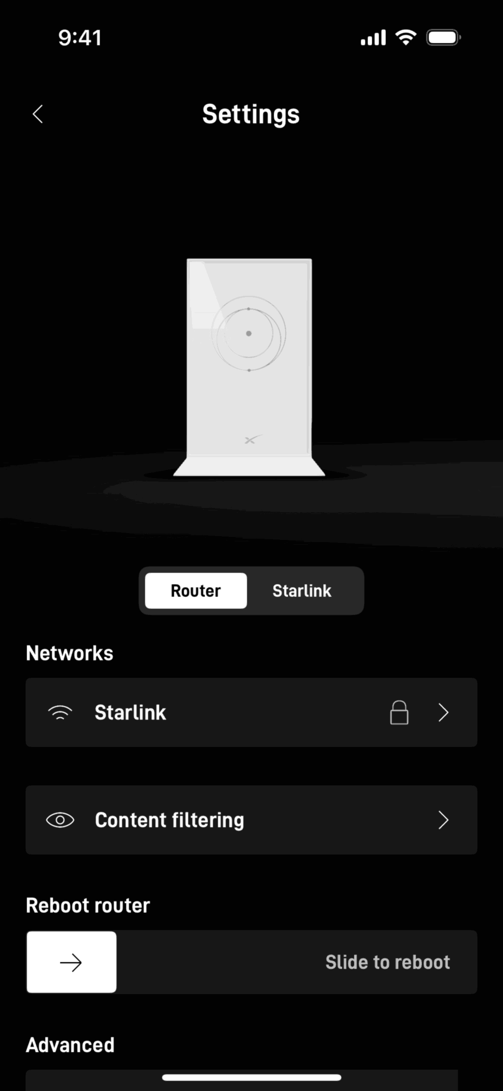 Starlink iOS Utilities interface screenshot 22