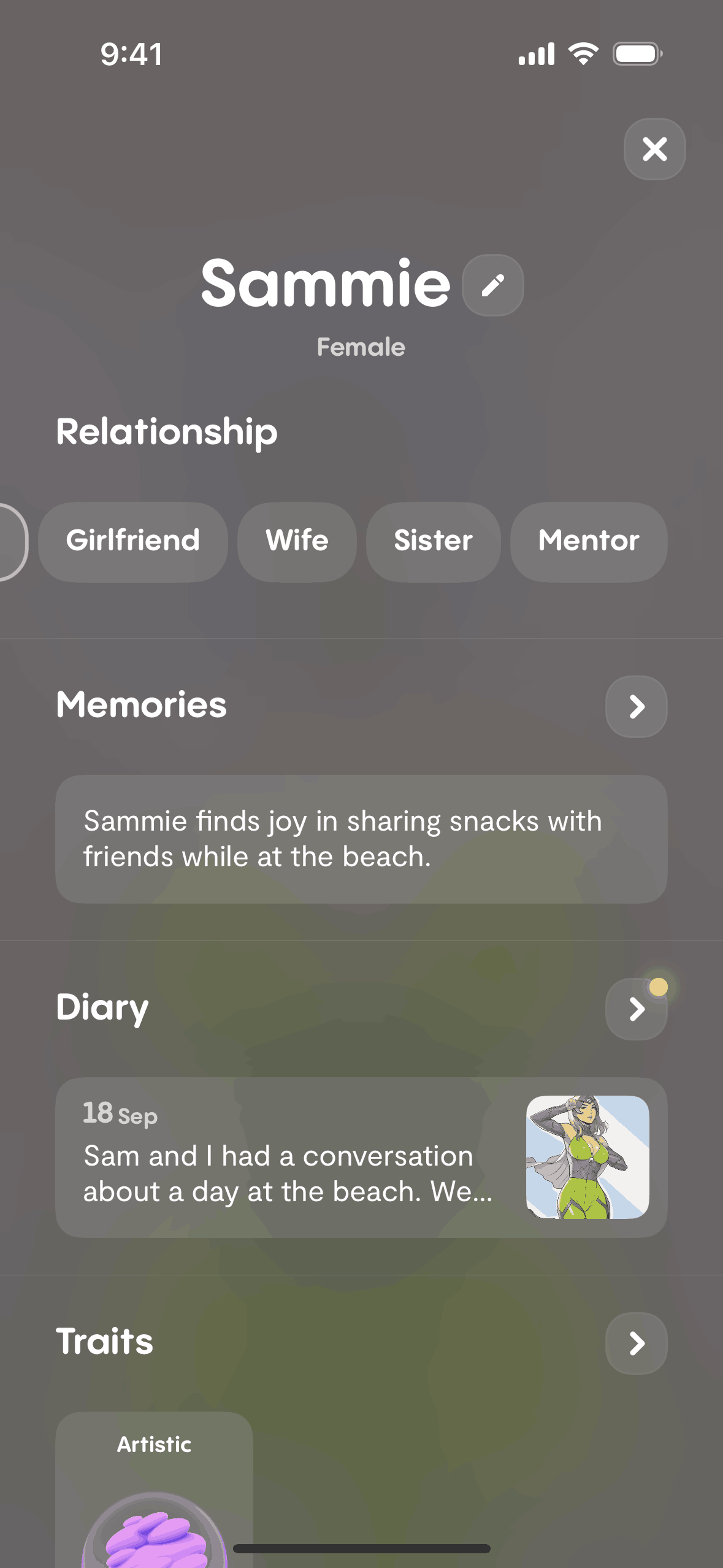 Replika iOS Health & Fitness interface screenshot 13