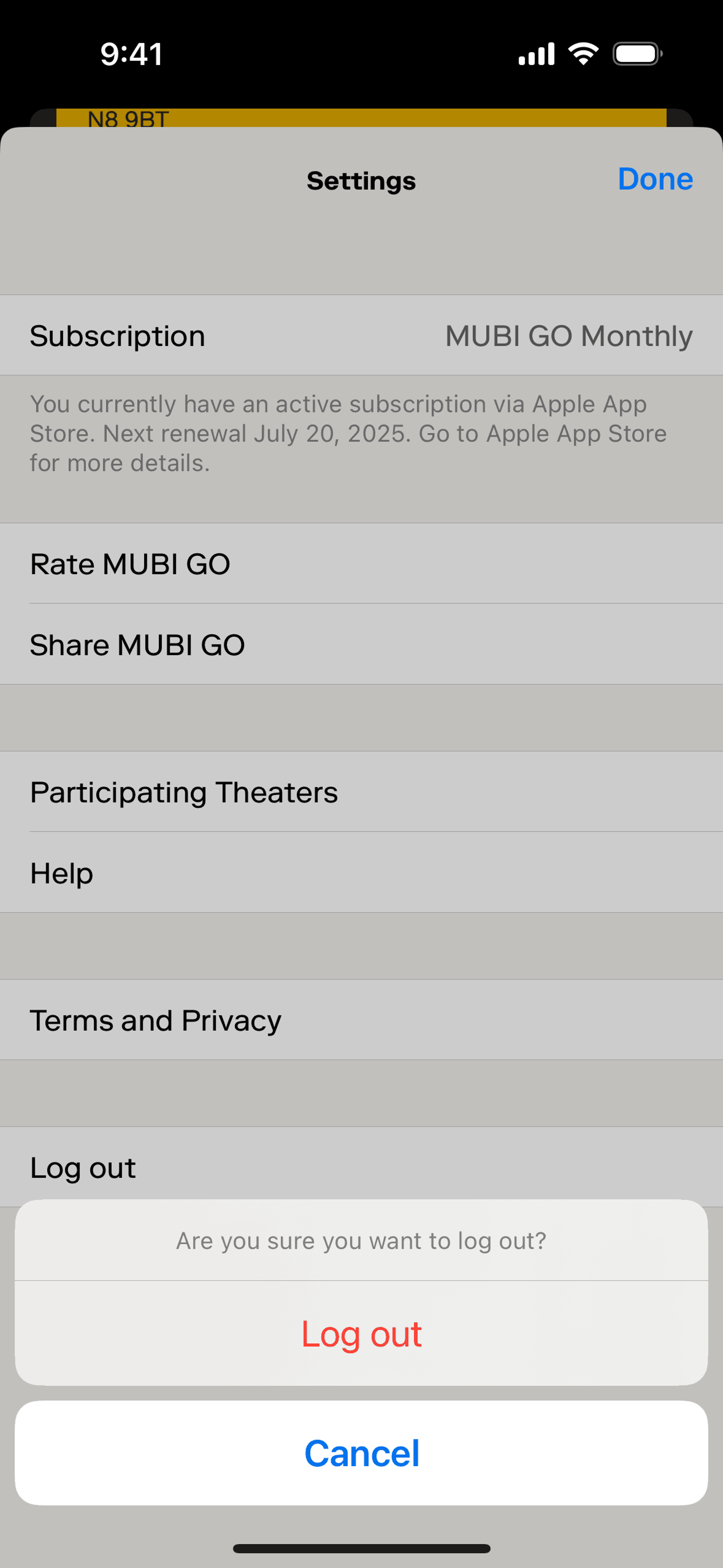 MUBI GO iOS Entertainment interface screenshot 12