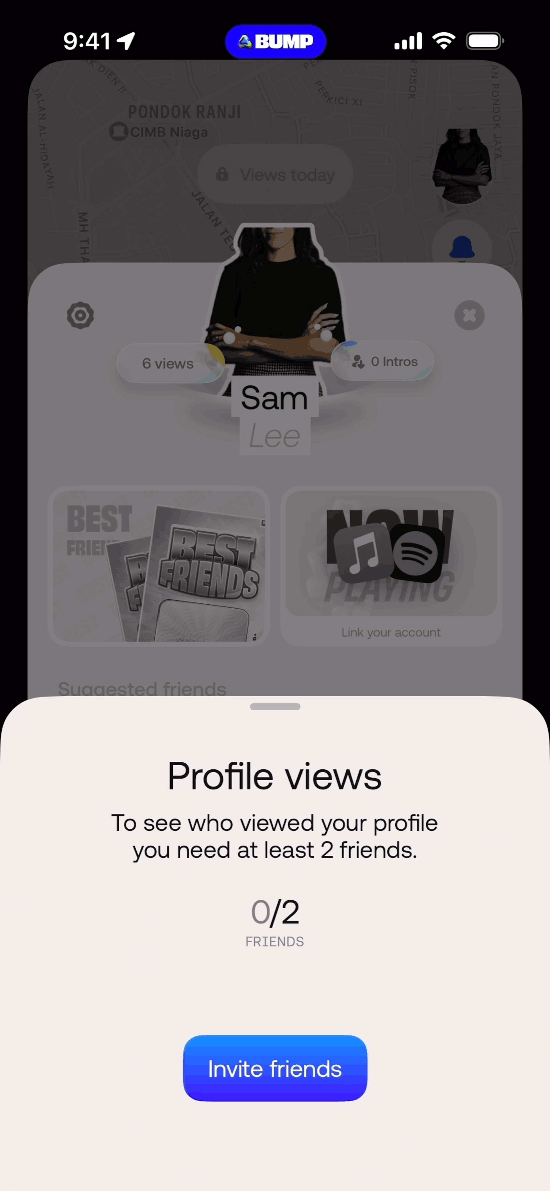 Bump iOS Social Networking interface screenshot 23