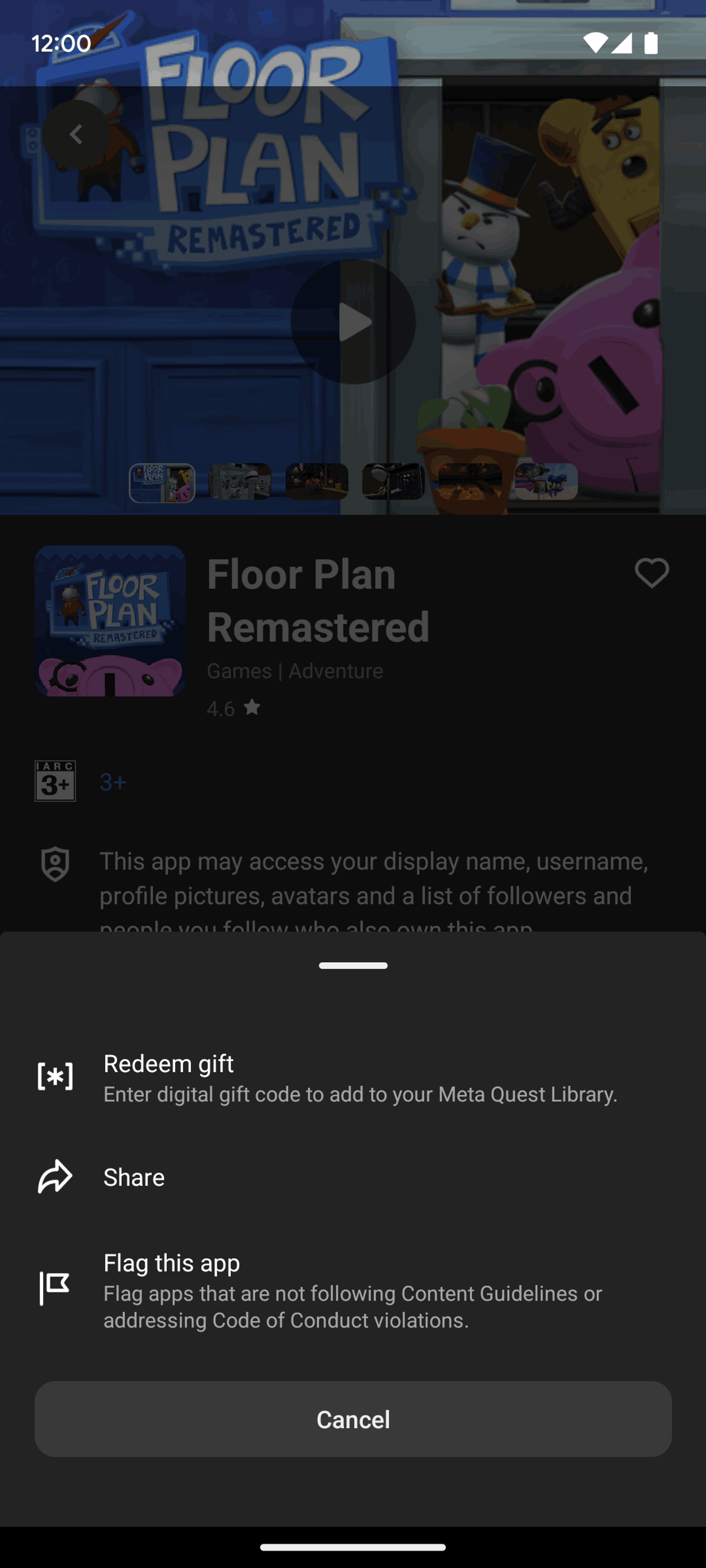 Meta Quest Android Entertainment interface screenshot 12