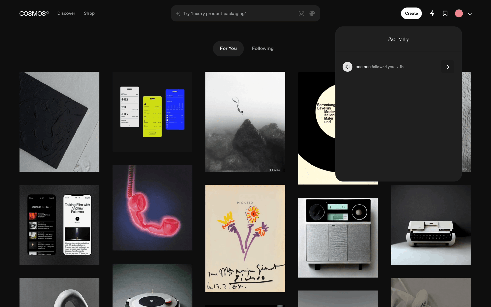 Cosmos Web Photo & Video interface screenshot 8
