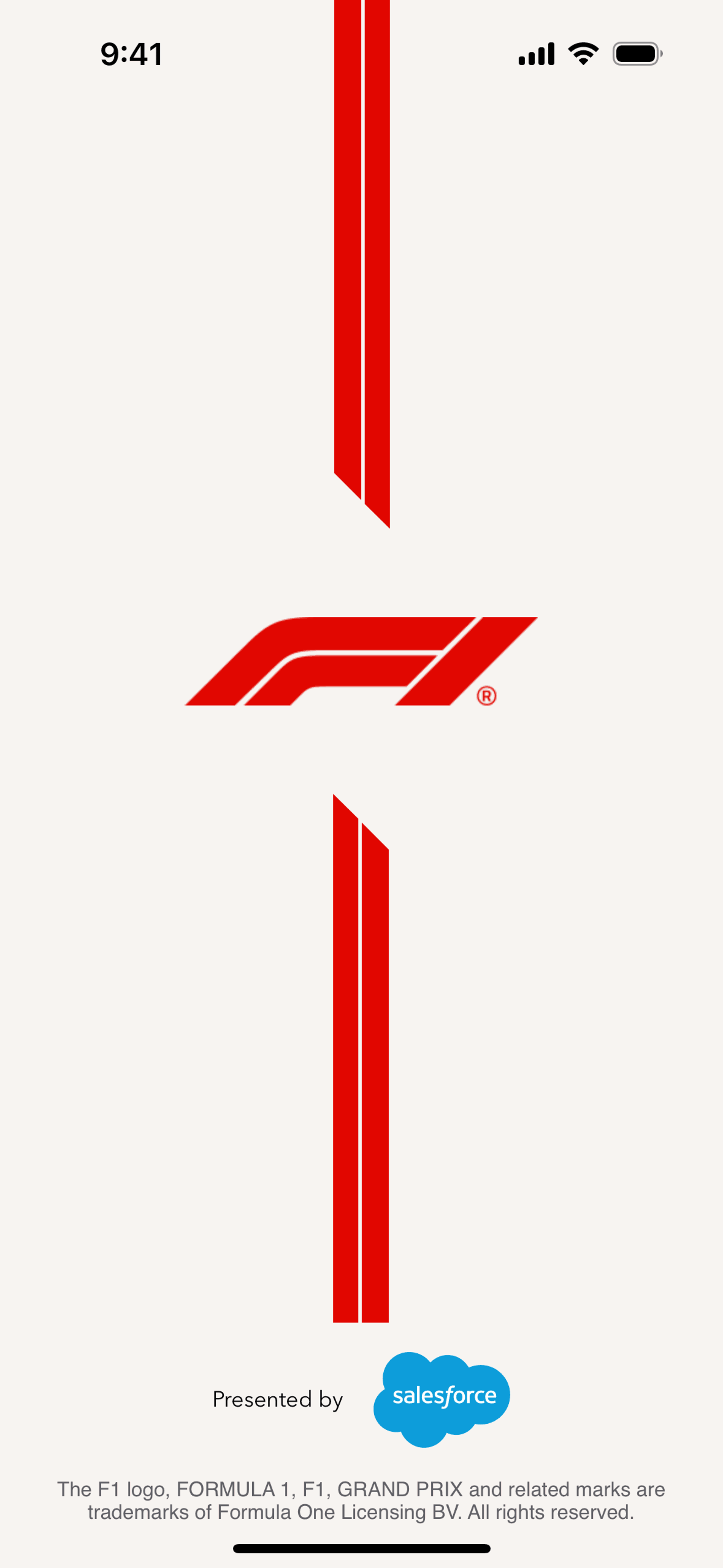 Formula 1® iOS Sports interface screenshot 1