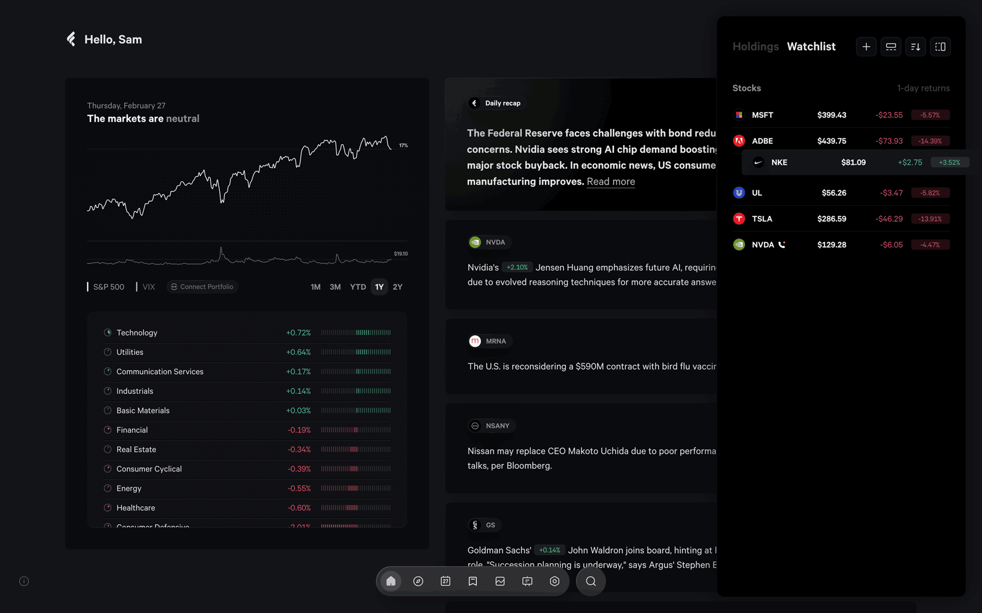 Fey Web Finance interface screenshot 12