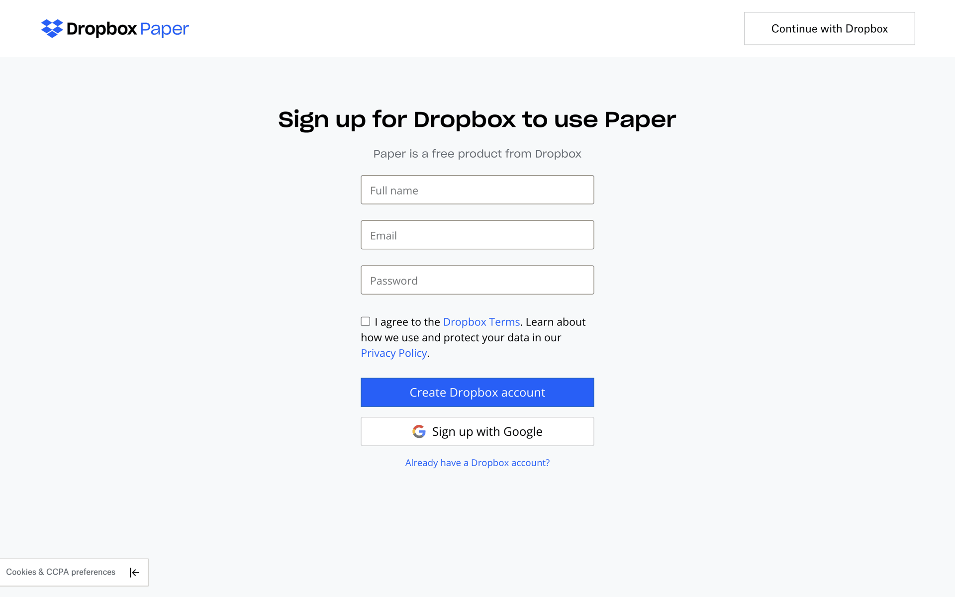 Dropbox Paper Web Productivity interface screenshot 4