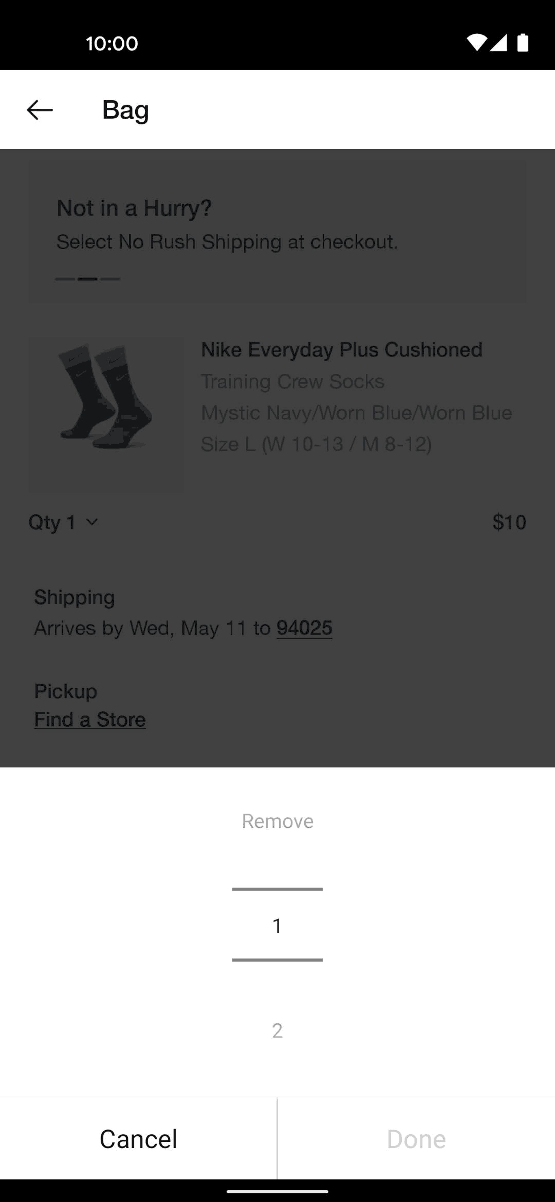 Nike Android Shopping interface screenshot 16