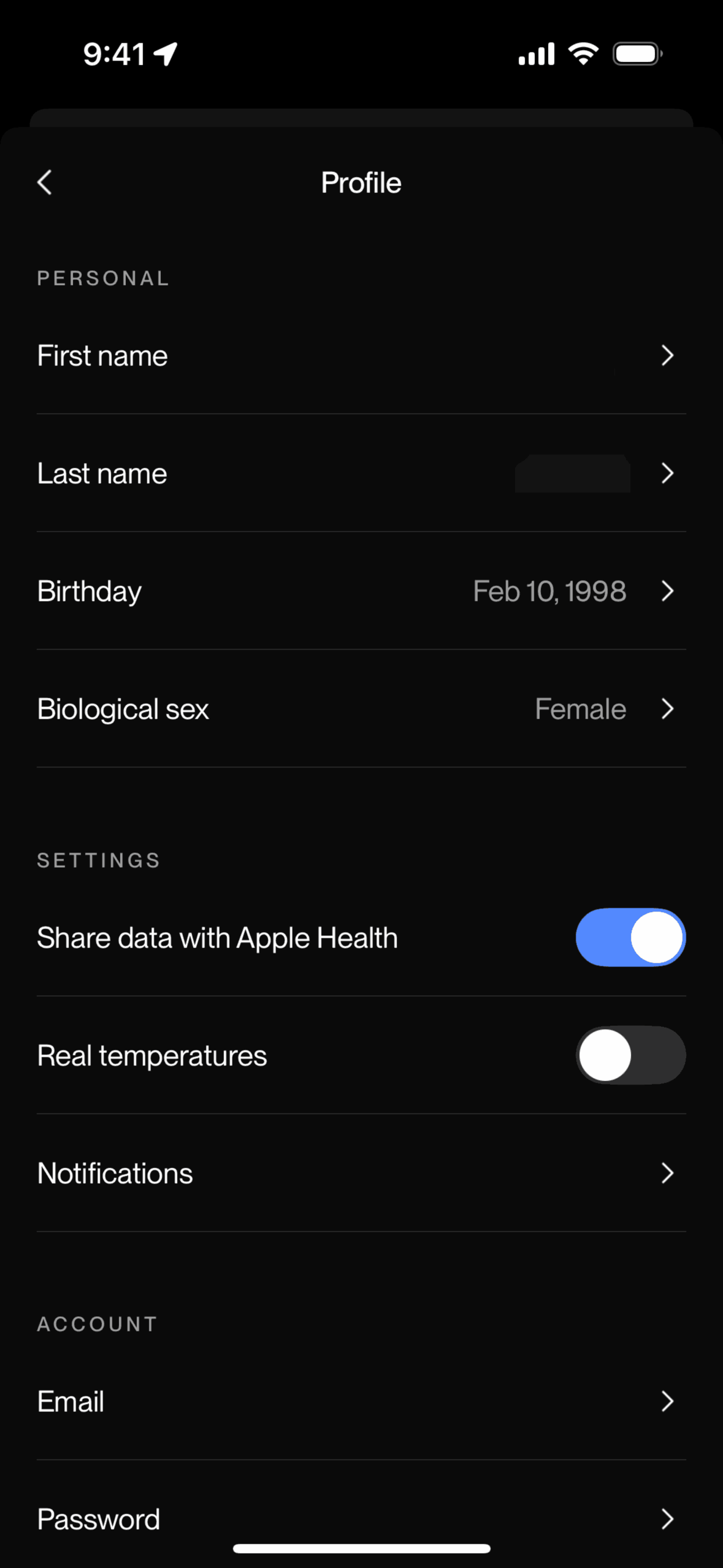Eight Sleep iOS Health & Fitness interface screenshot 21