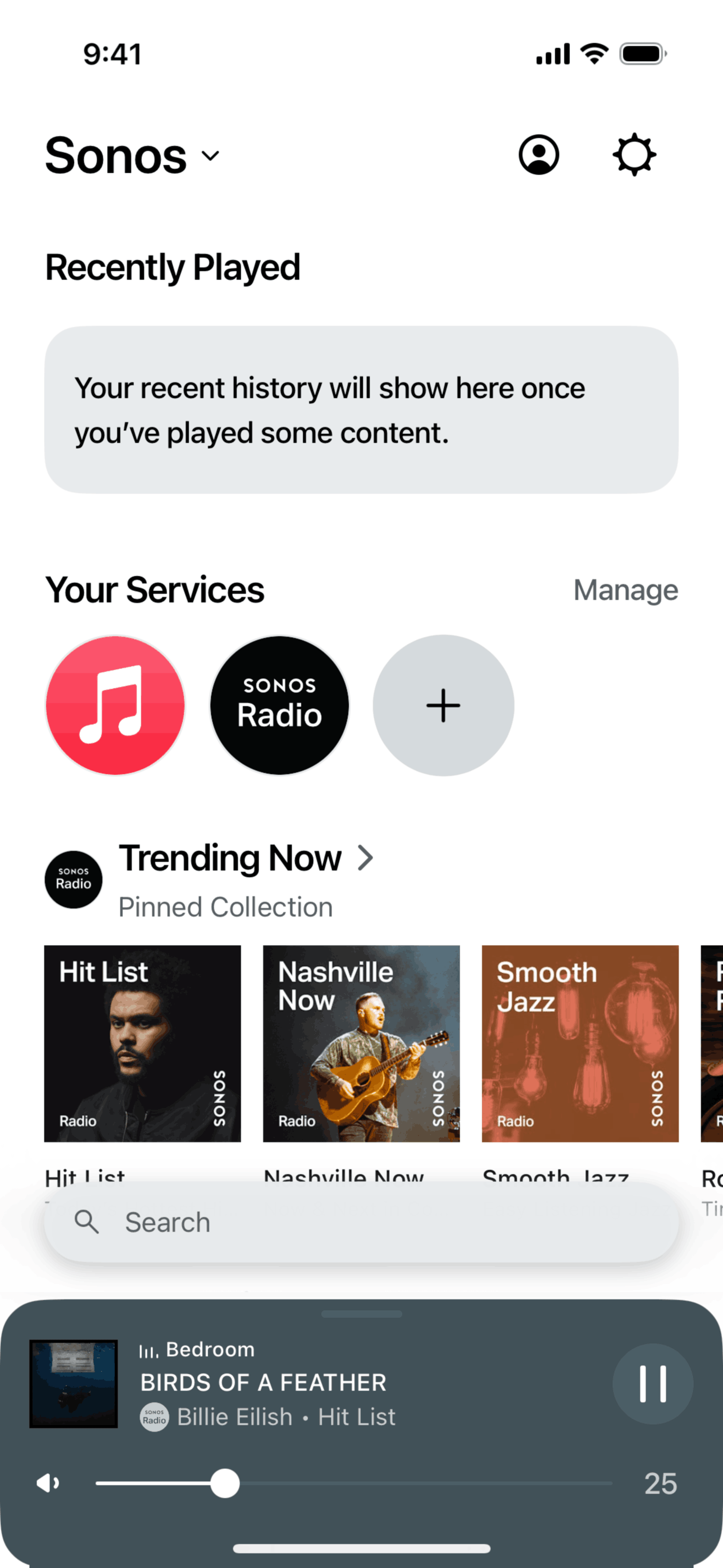 Home on Sonos (ios) screen 2