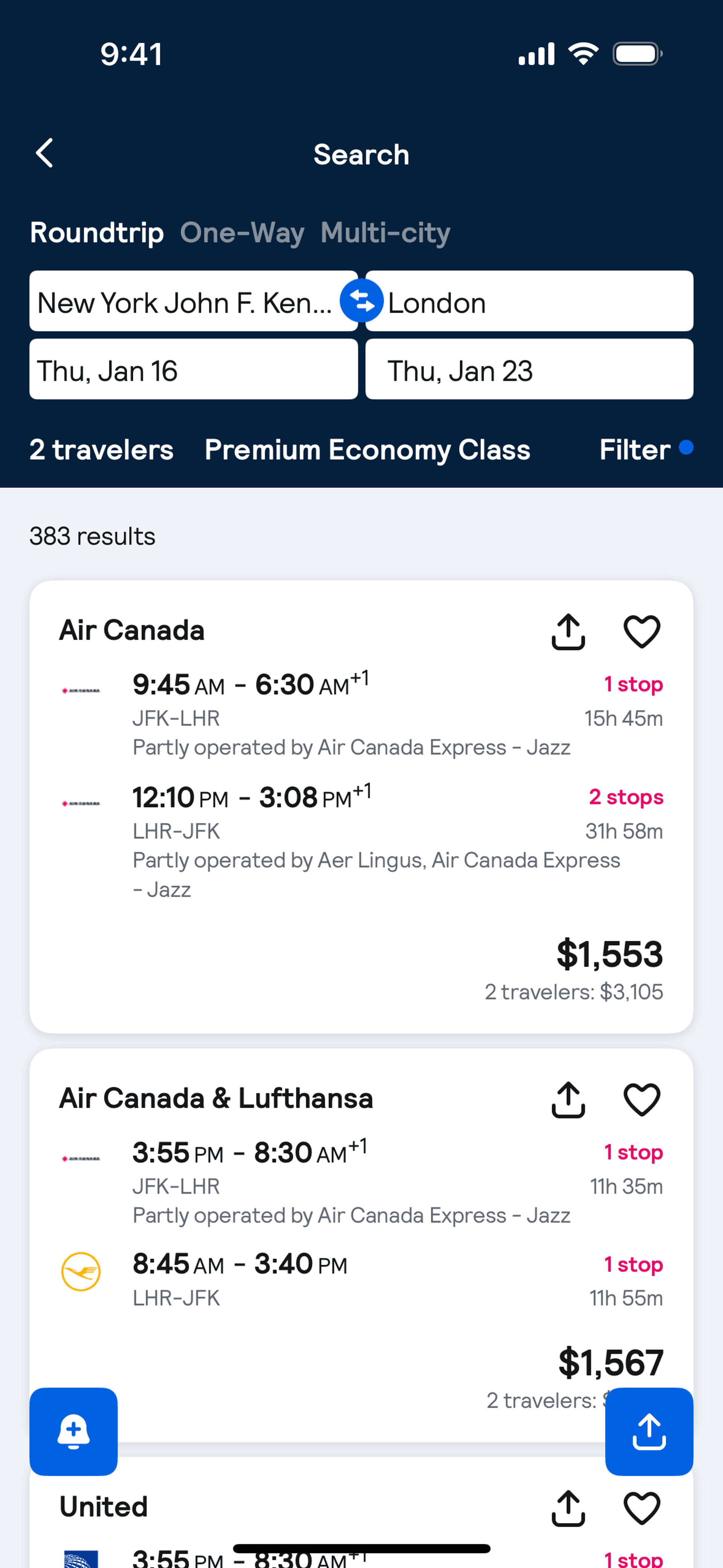 Skyscanner iOS Travel & Transportation interface screenshot 2