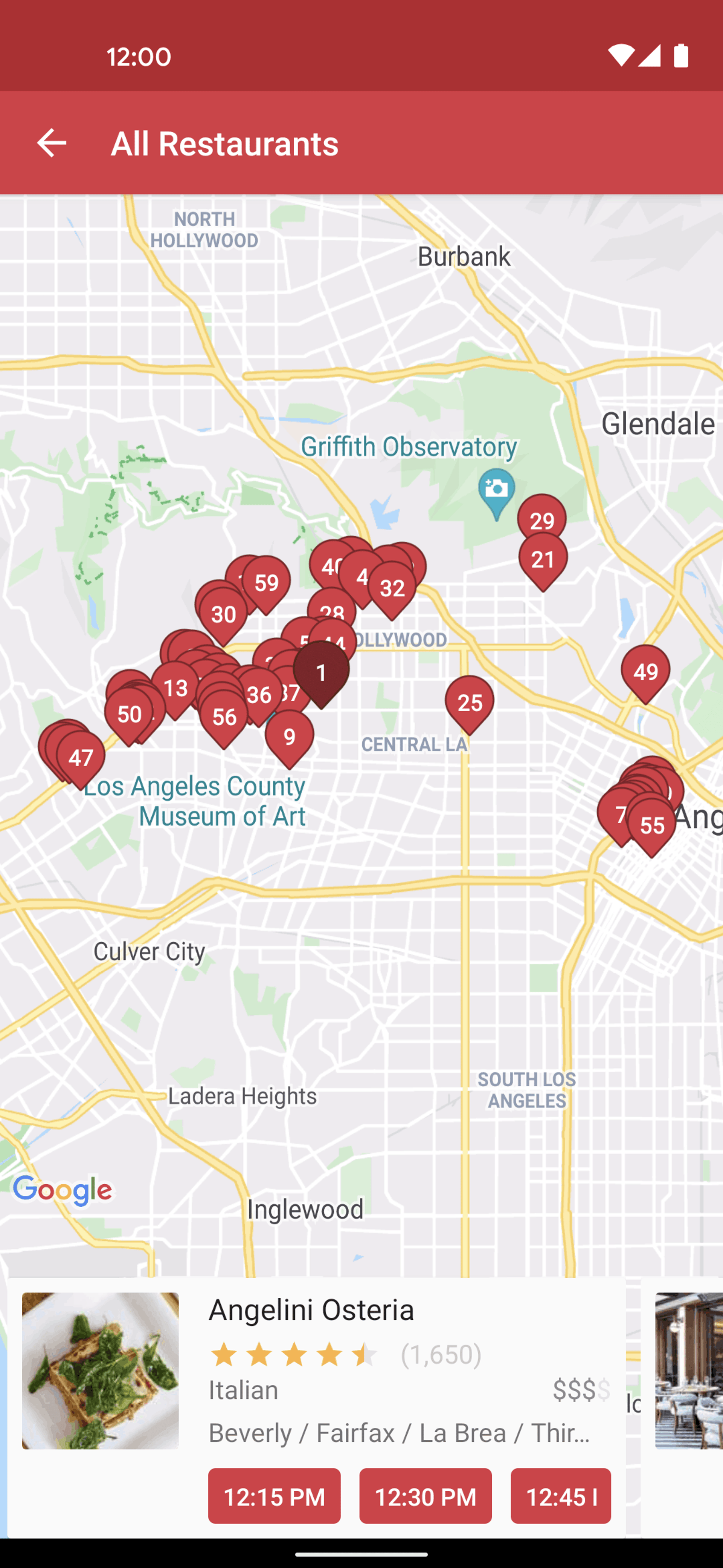 OpenTable Android Food & Drink interface screenshot 9