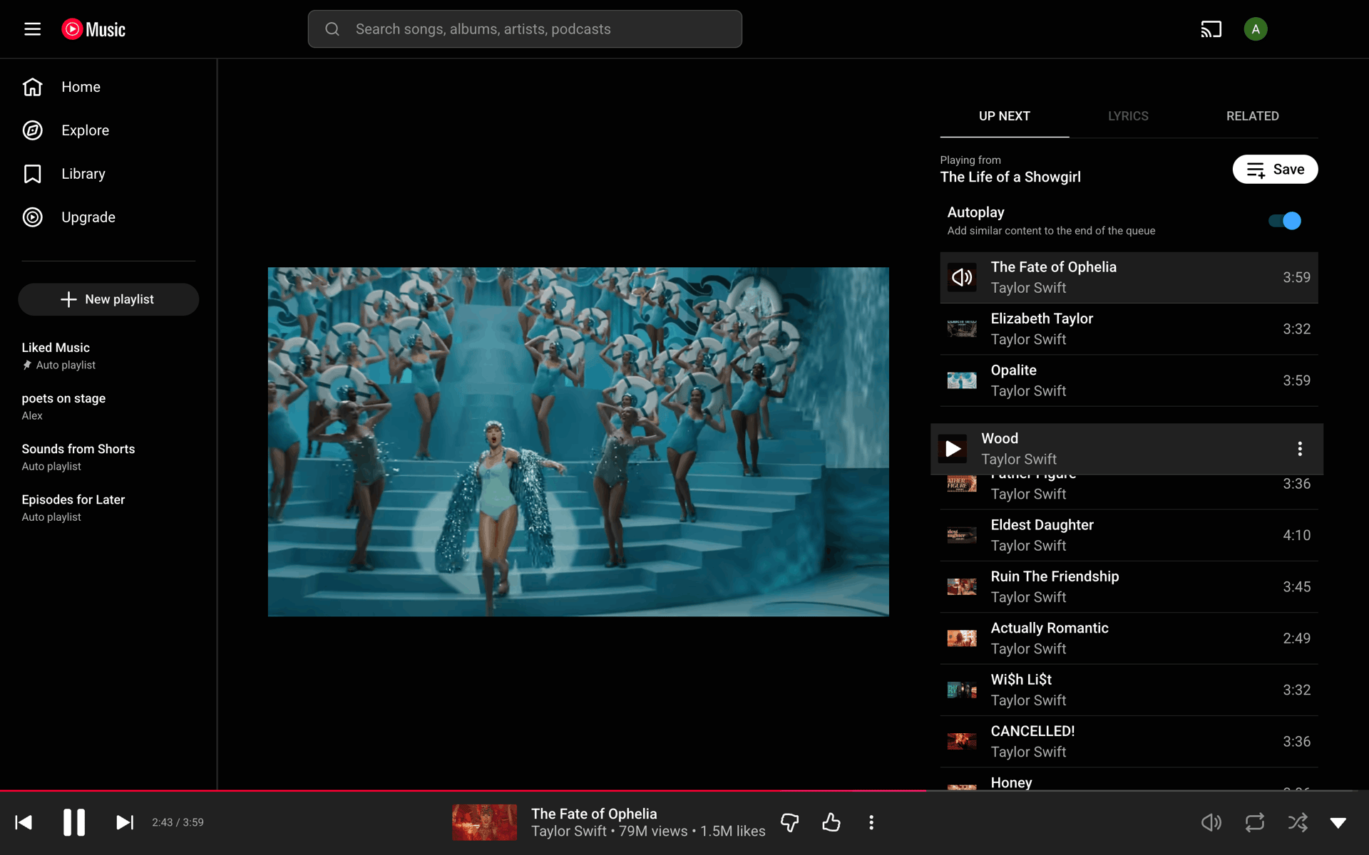 YouTube Music Web Music & Audio interface screenshot 11