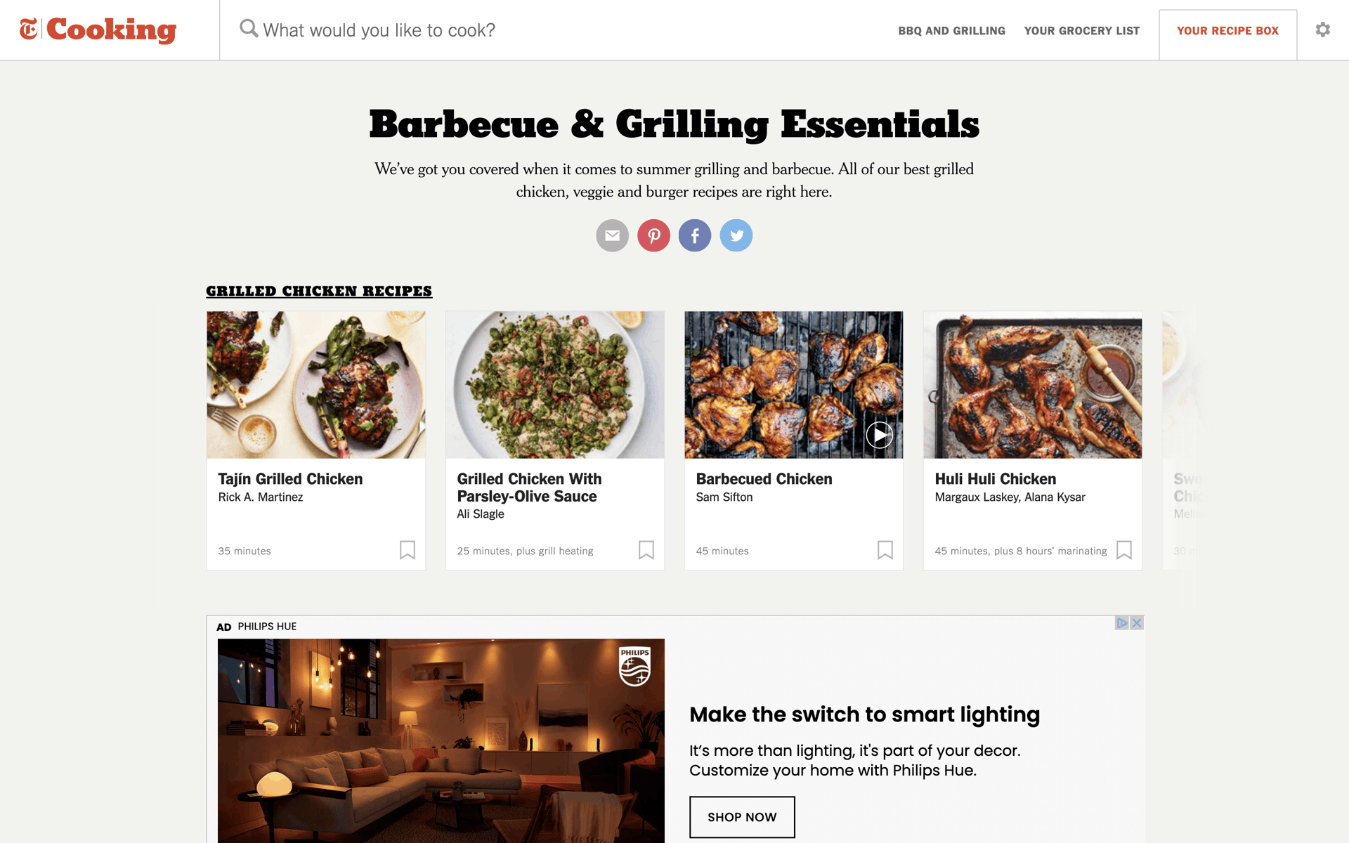 NYT Cooking Web Food & Drink interface screenshot 5
