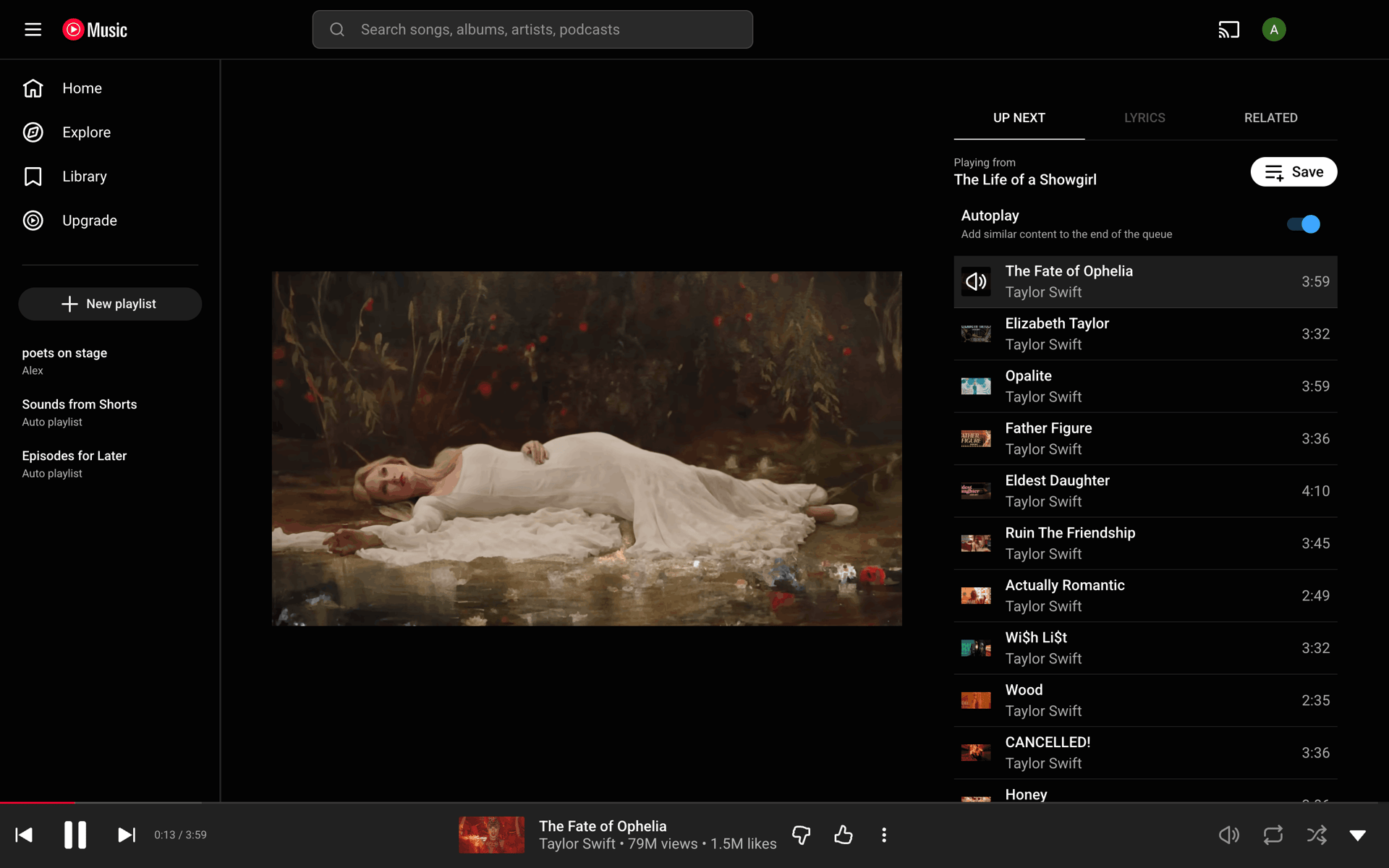YouTube Music Web Music & Audio interface screenshot 14