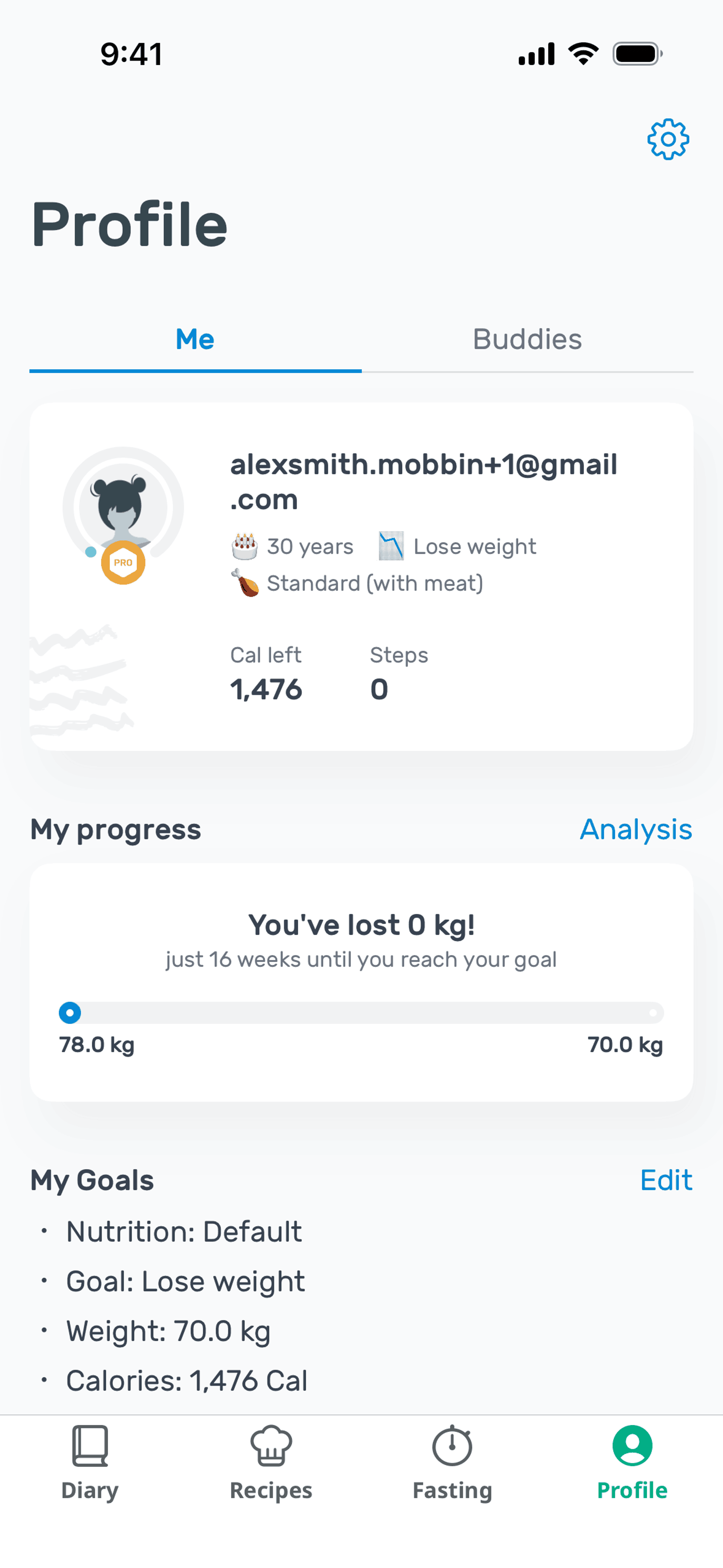 Yazio iOS Health & Fitness interface screenshot 6