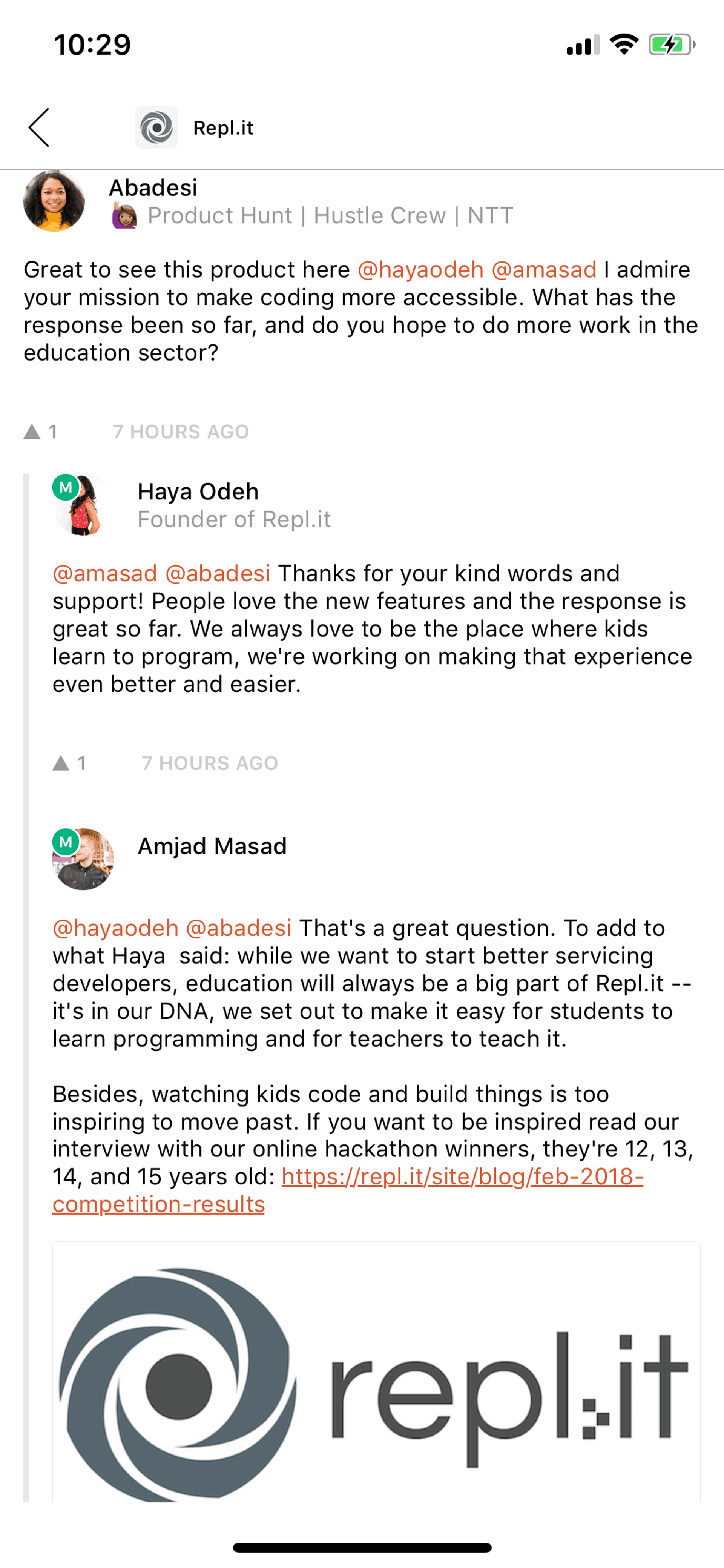 Product Hunt iOS Social Networking interface screenshot 11