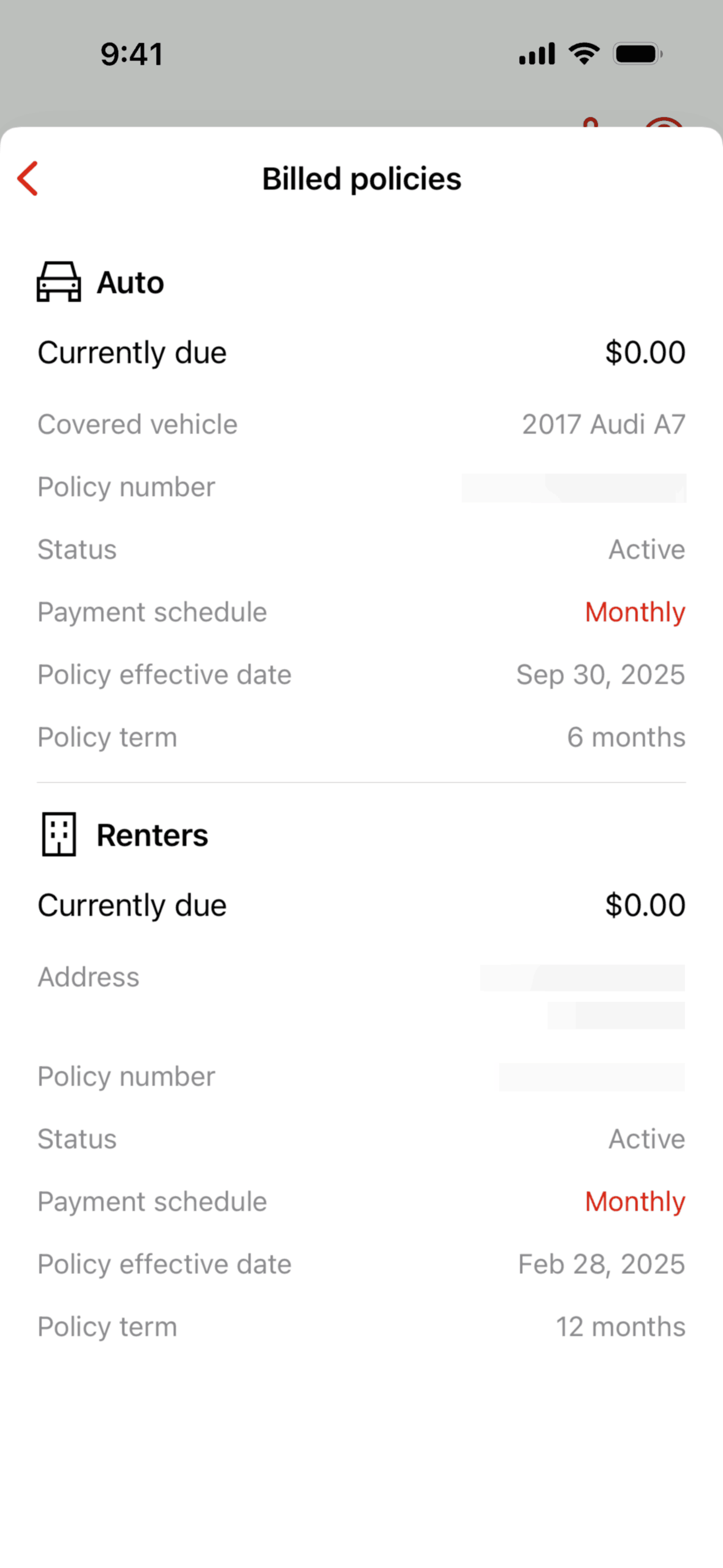 State Farm iOS Finance interface screenshot 18