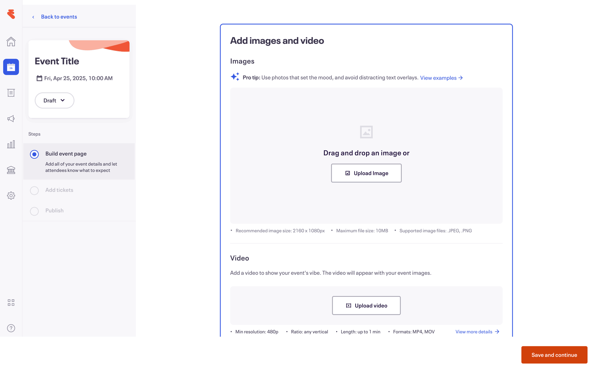 Eventbrite Web Entertainment interface screenshot 8