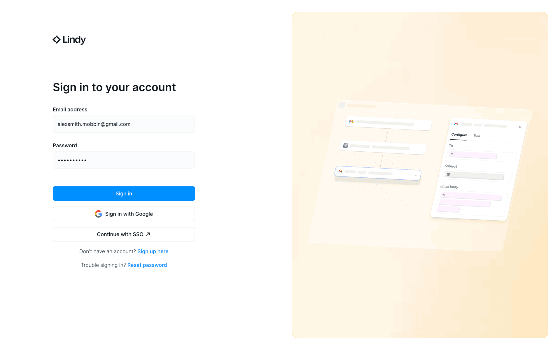 Lindy Web AI interface screenshot 19
