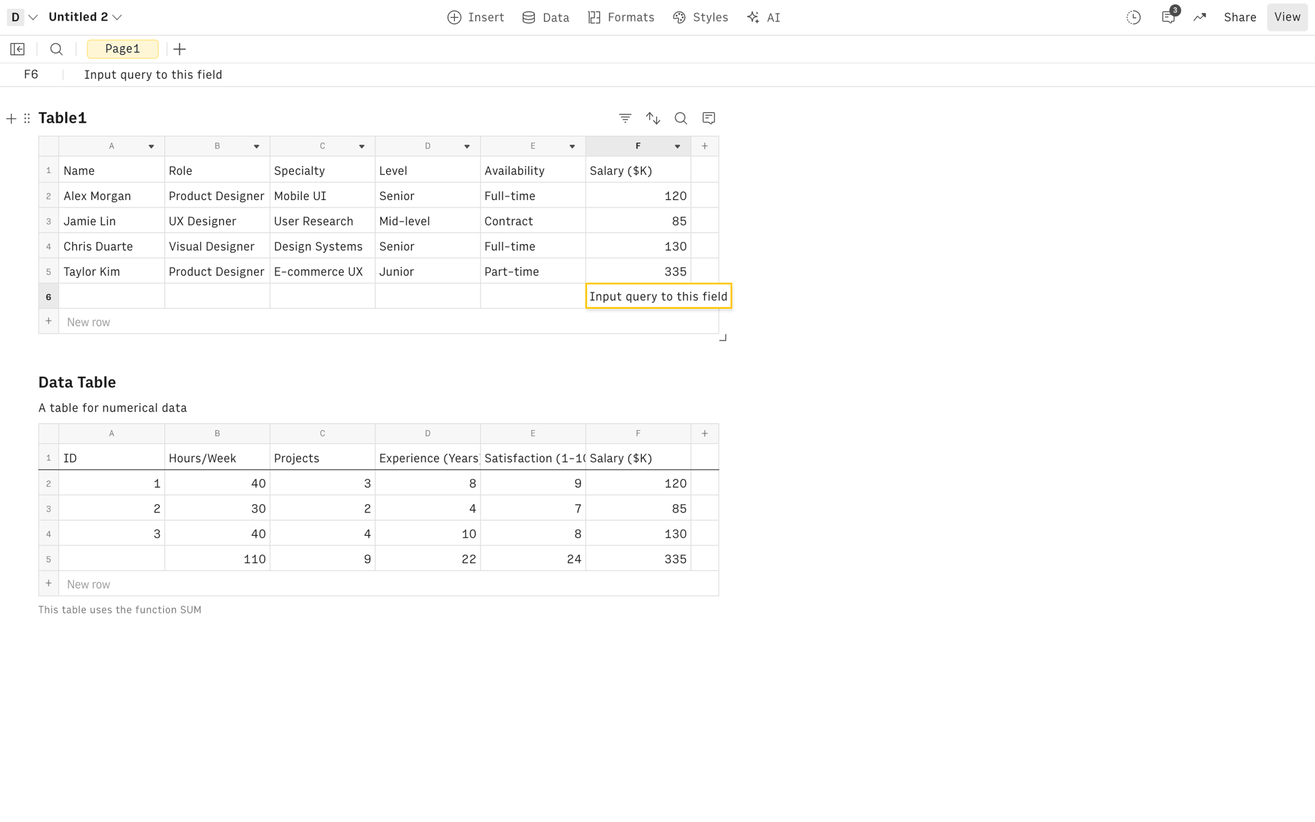 Rows Web AI interface screenshot 22
