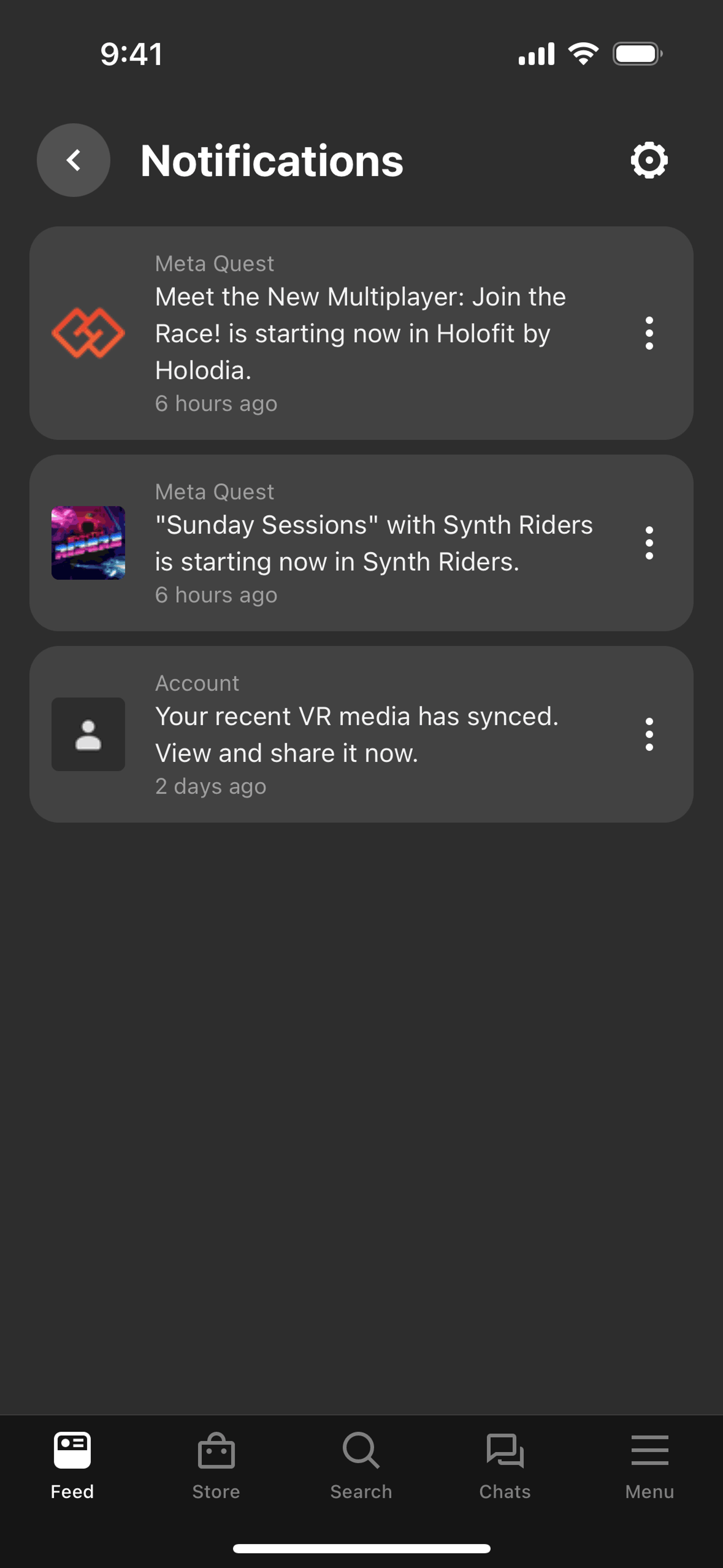 Meta Quest iOS Entertainment interface screenshot 8
