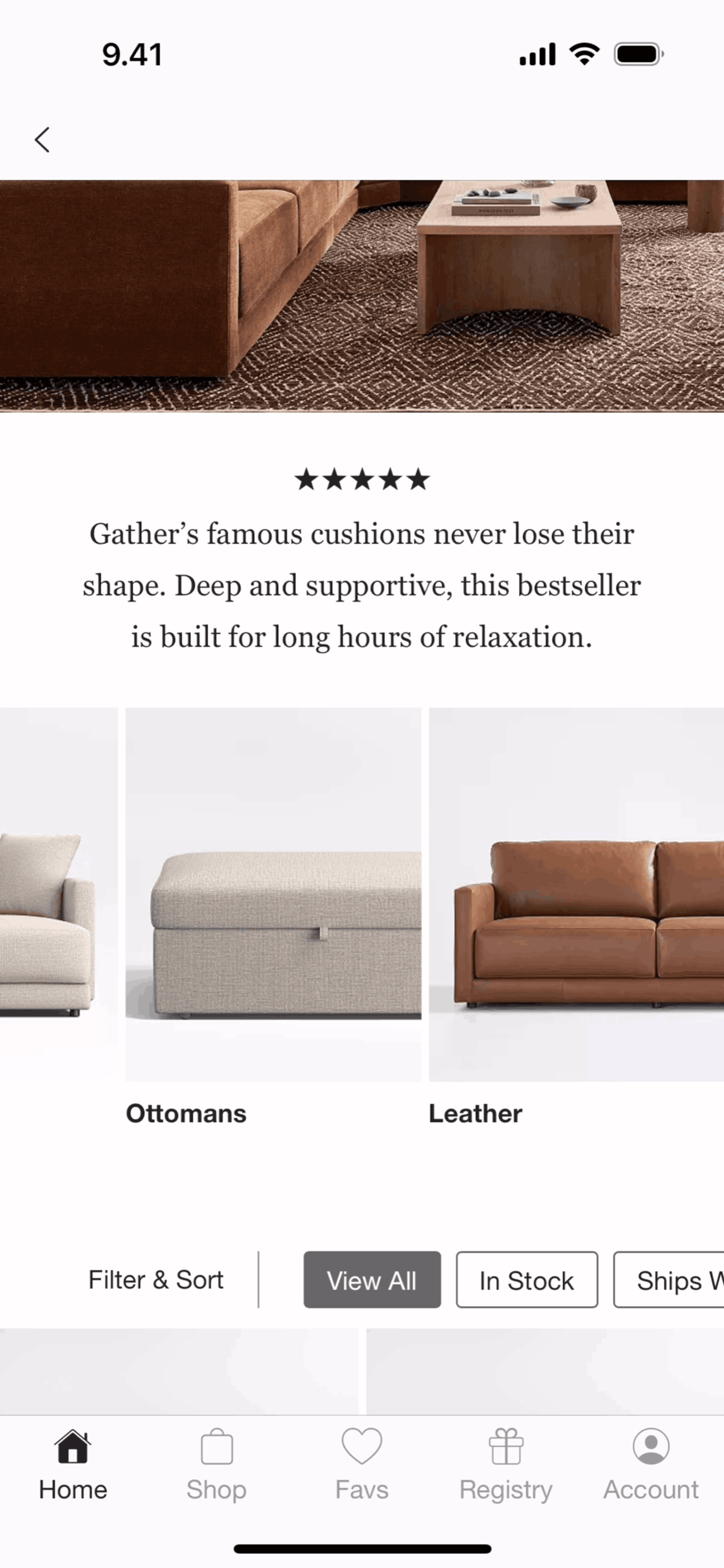 Crate & Barrel iOS Shopping interface screenshot 21