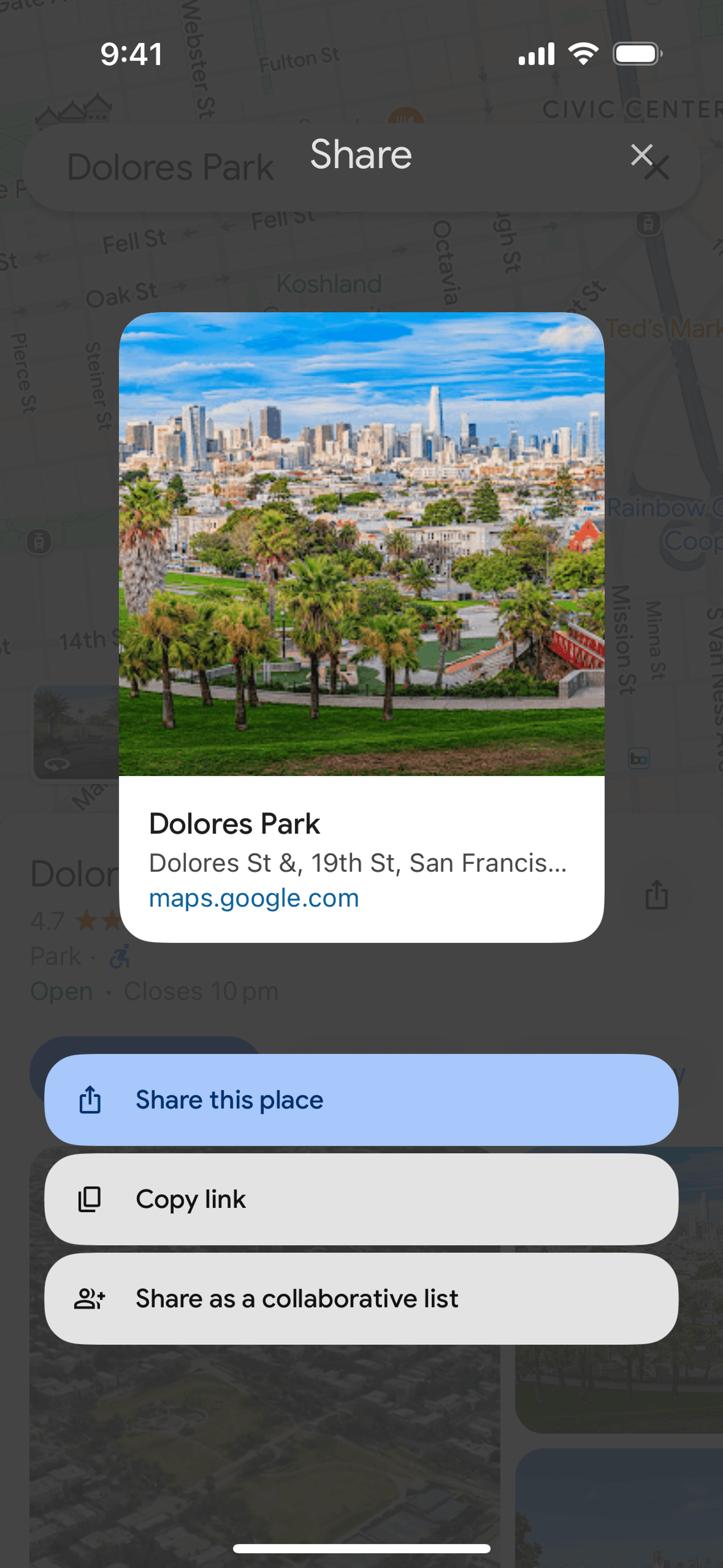 Google Maps iOS Maps & Navigation interface screenshot 19
