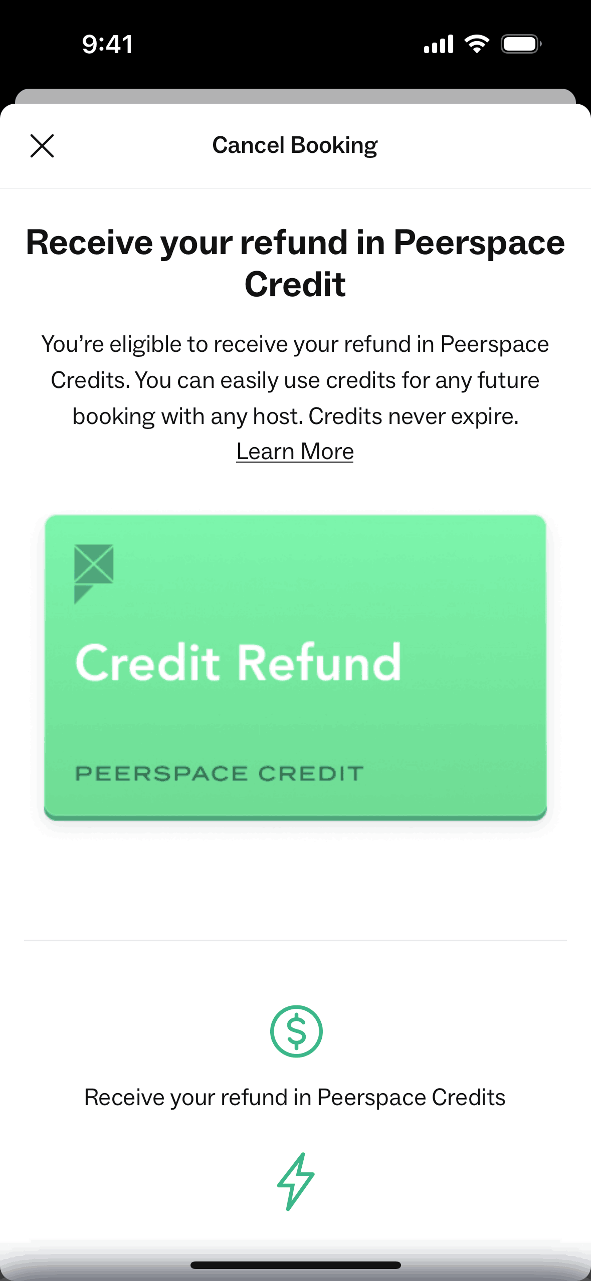 Peerspace iOS Lifestyle interface screenshot 7