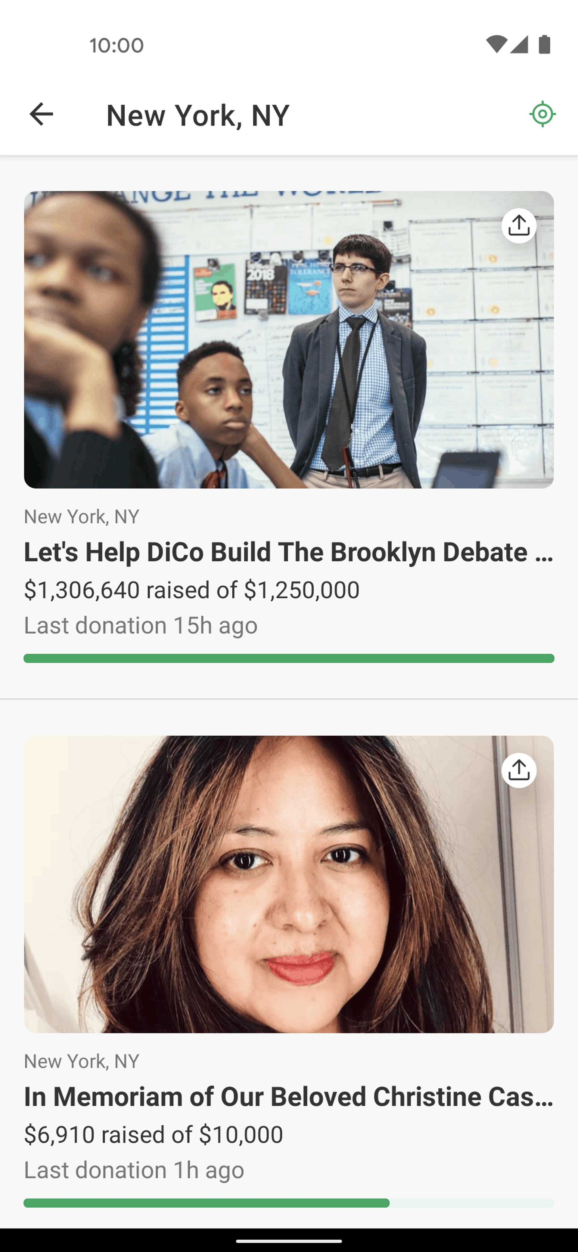 GoFundMe Android Social Networking interface screenshot 24