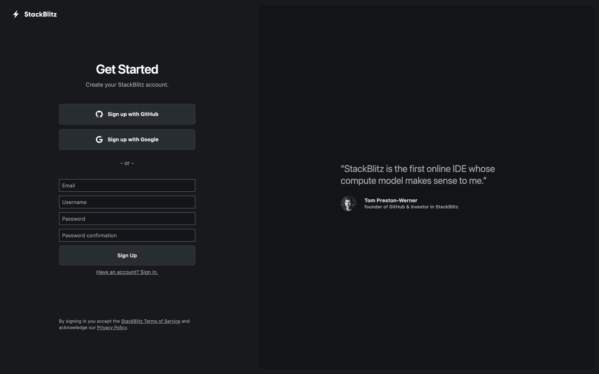 Bolt.new Web Developer Tools interface screenshot 2