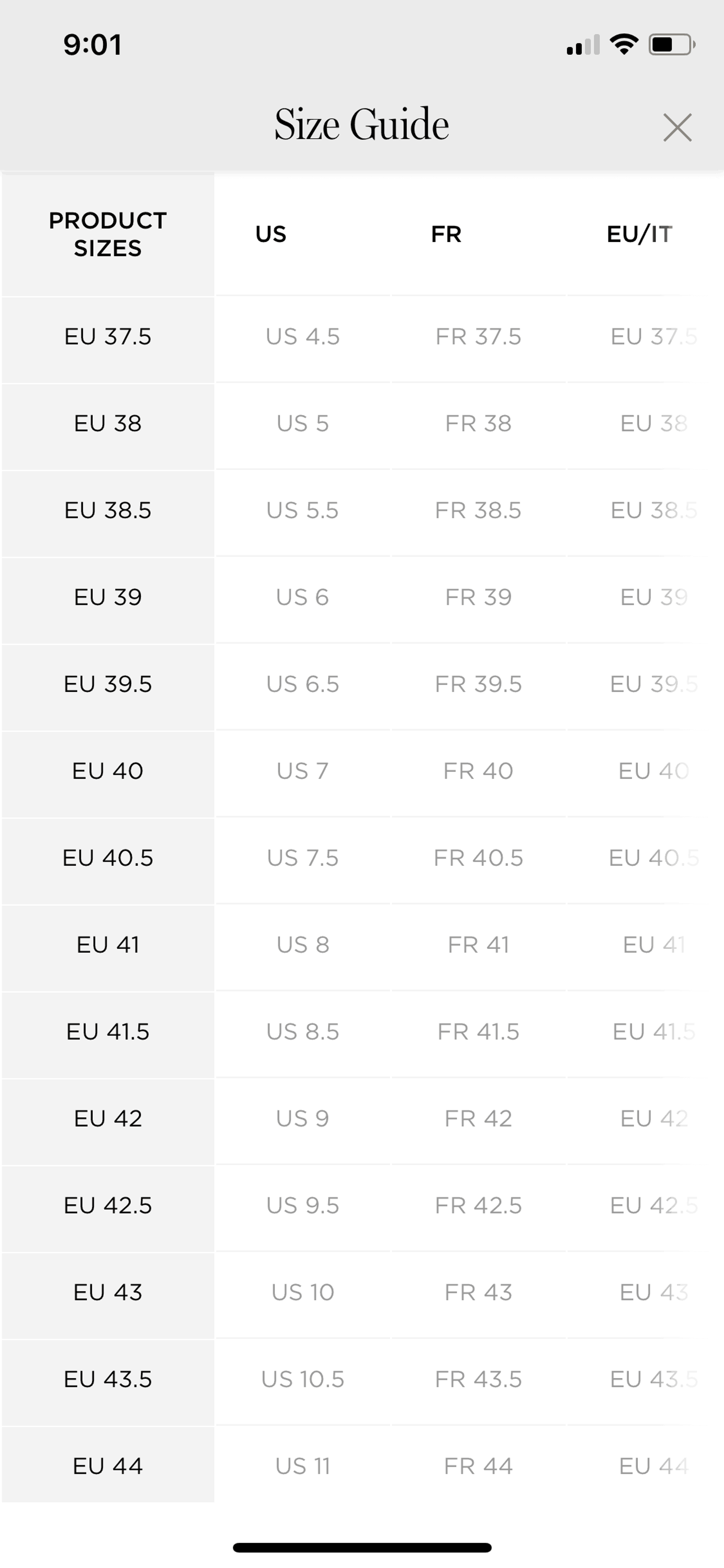 Moda Operandi iOS Shopping interface screenshot 19