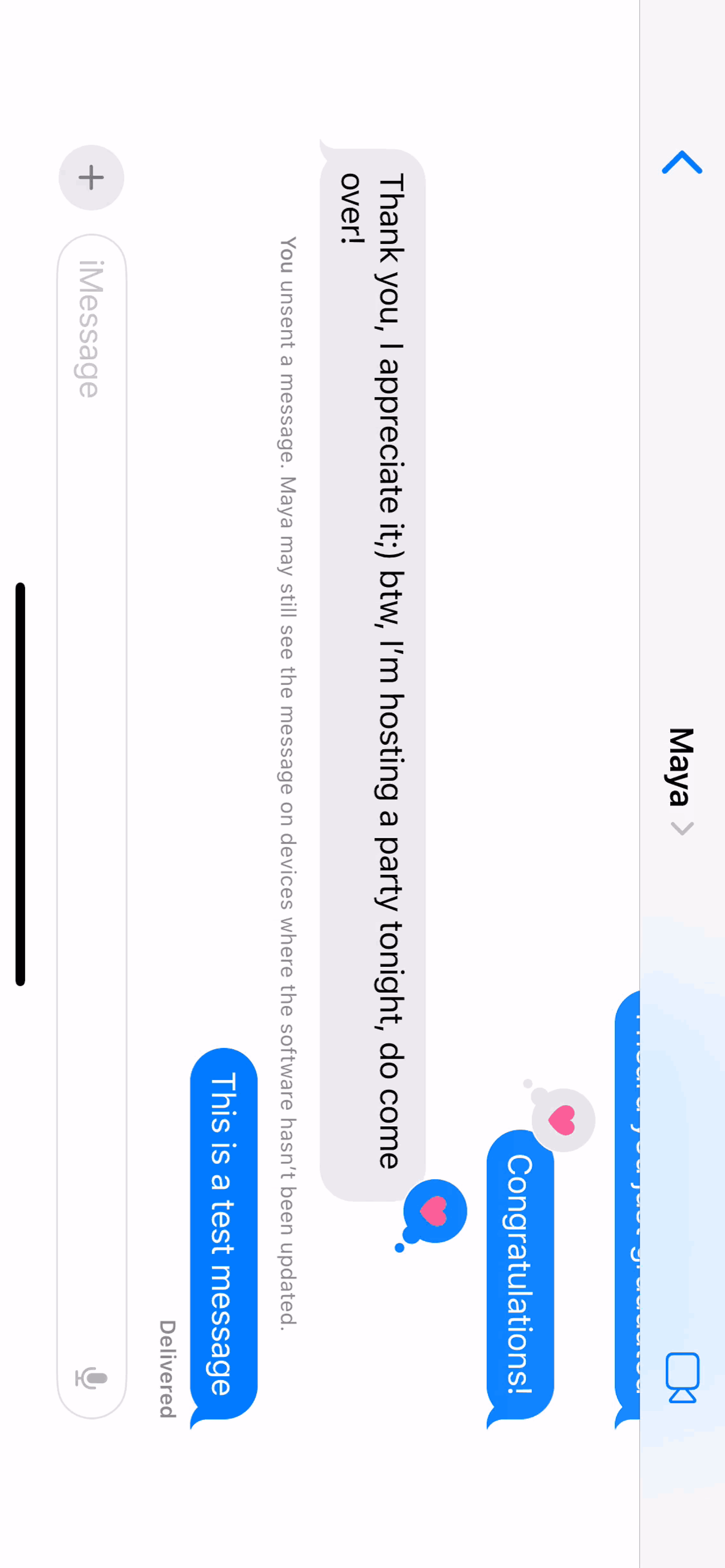 Messages iOS Social Networking interface screenshot 22