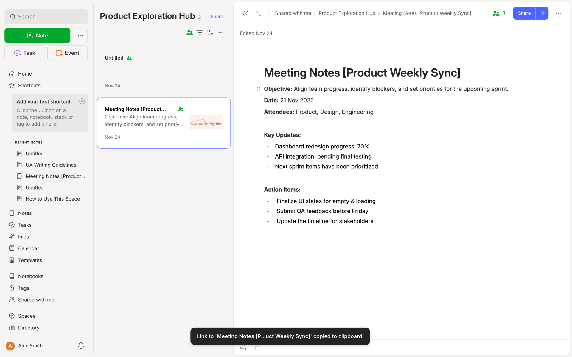 Evernote Web Productivity interface screenshot 12