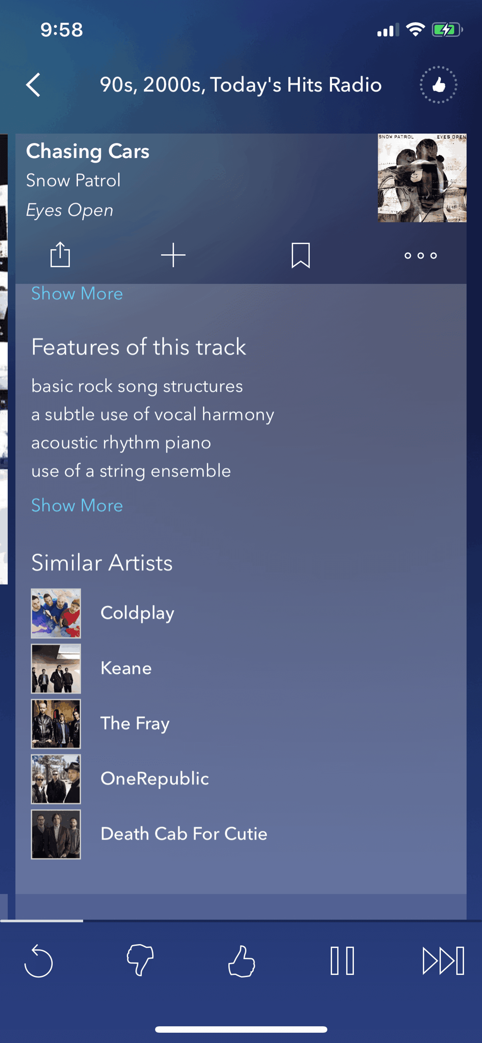 Pandora iOS Music & Audio interface screenshot 22