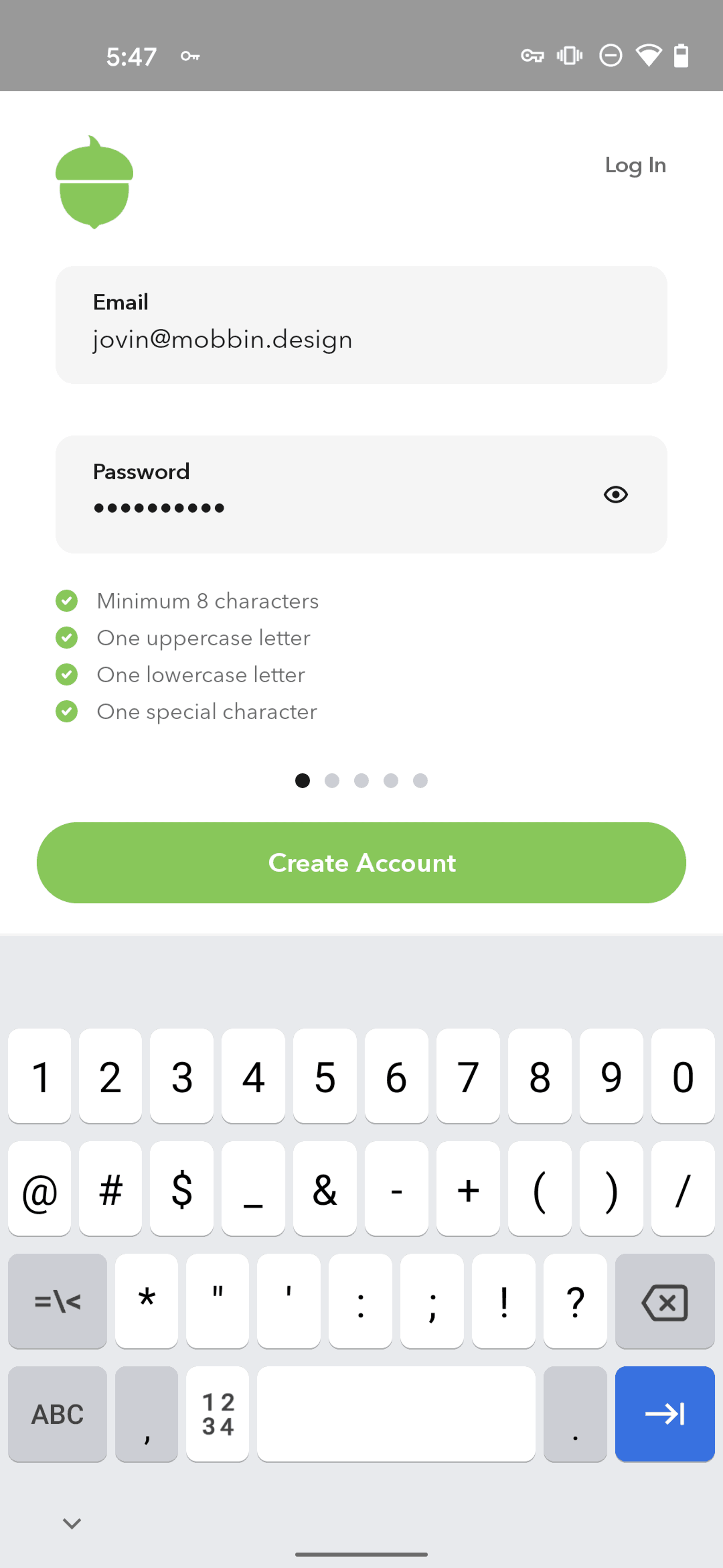 Acorns Android Finance interface screenshot 7
