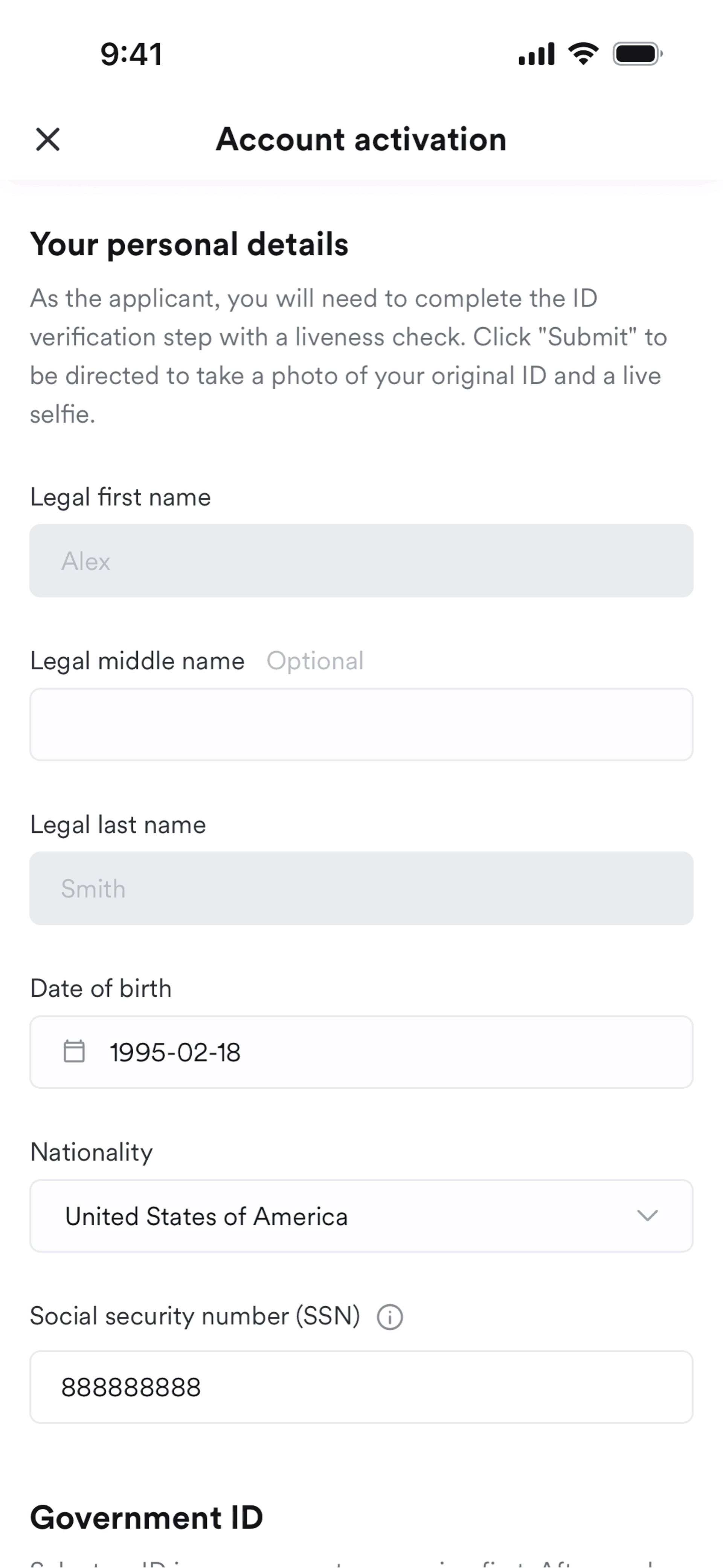 Airwallex iOS Finance interface screenshot 5