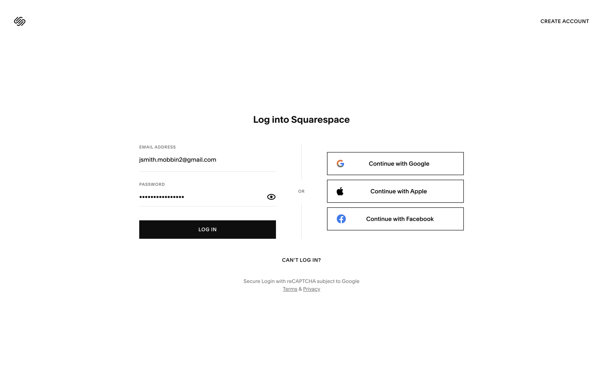 Squarespace Web Business interface screenshot 10