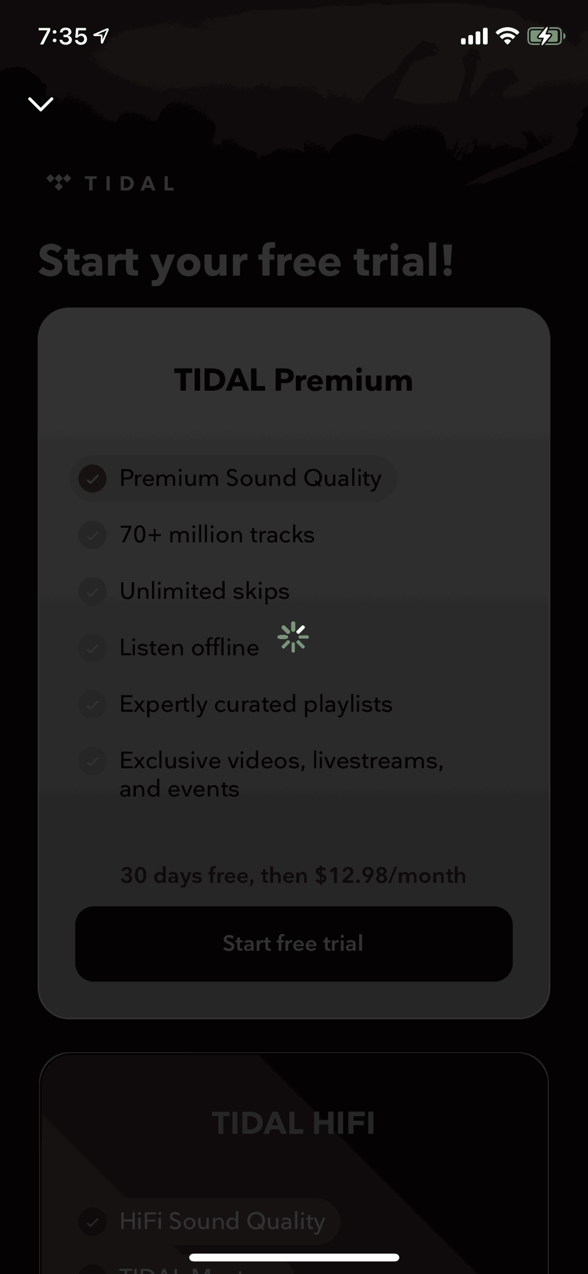 TIDAL iOS Music & Audio interface screenshot 18