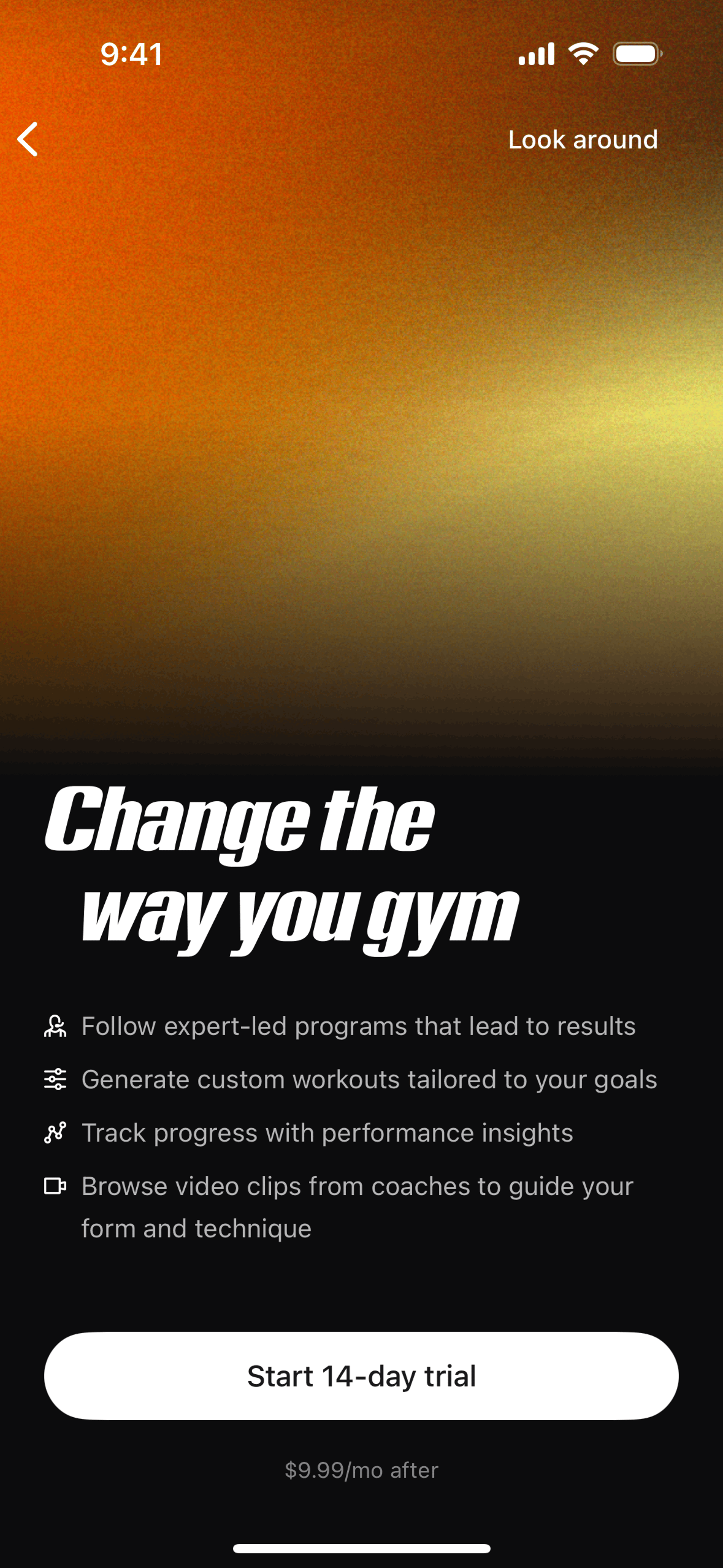 Peloton Strength+ iOS Health & Fitness interface screenshot 11