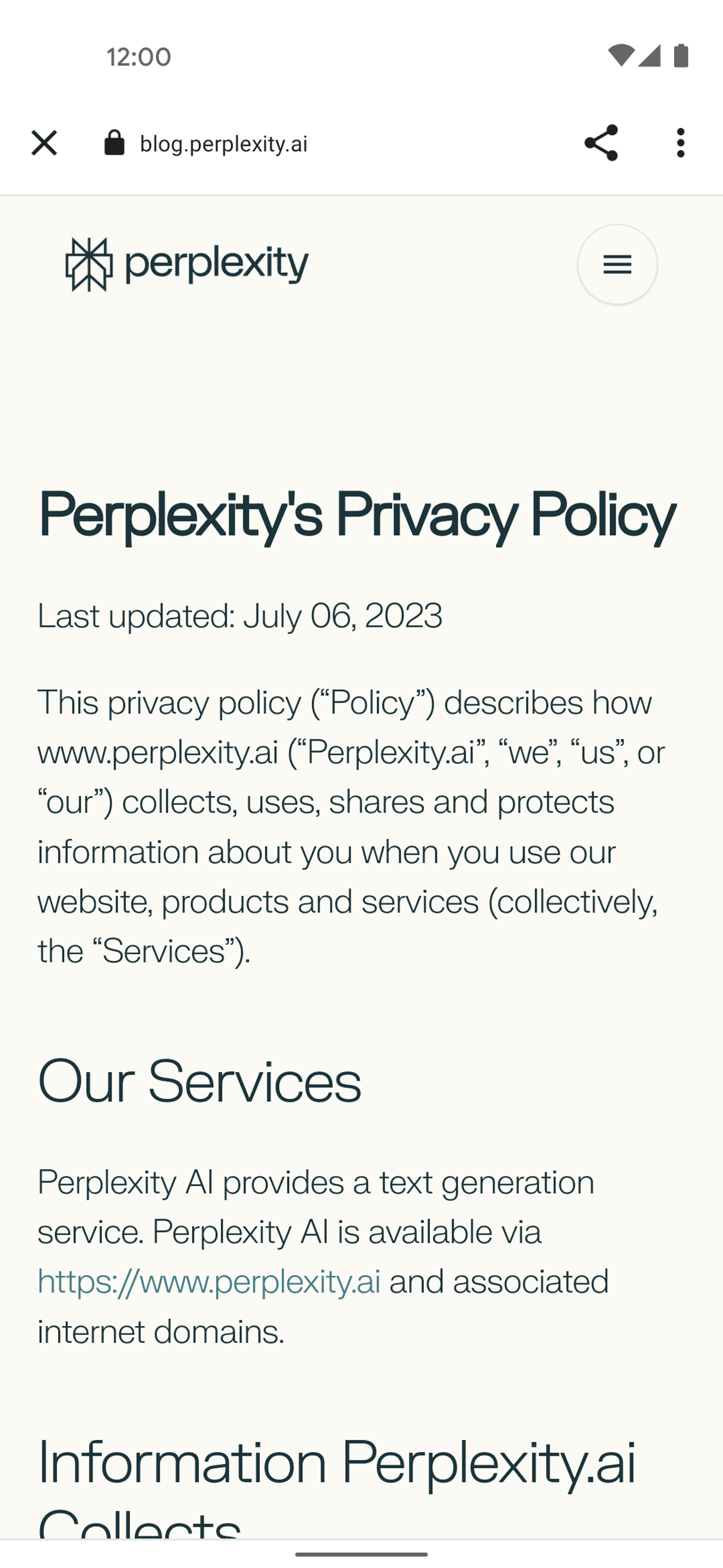 Perplexity Android AI interface screenshot 20