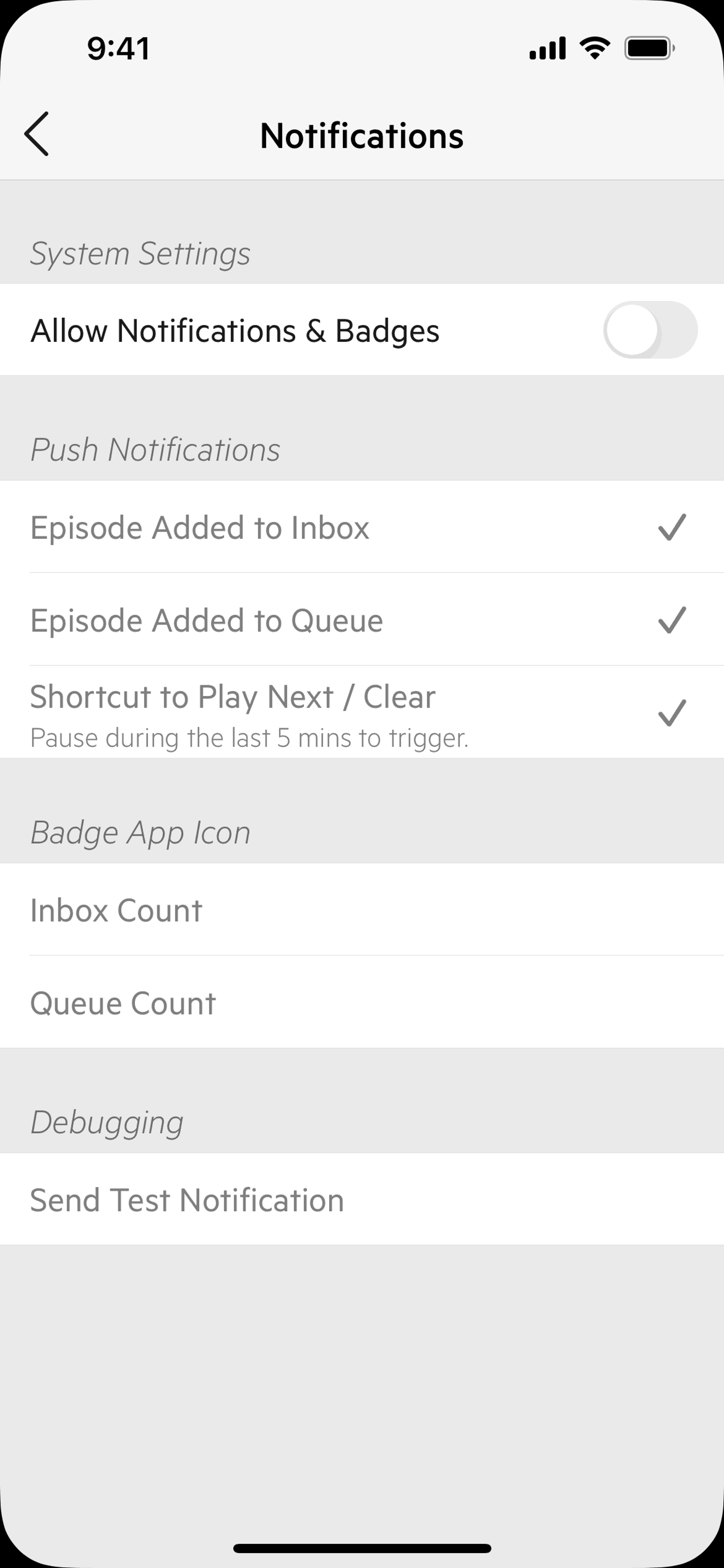 Castro iOS Music & Audio interface screenshot 7