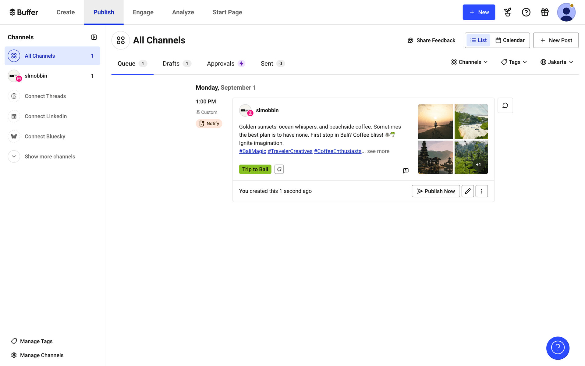 Buffer Web Business interface screenshot 2