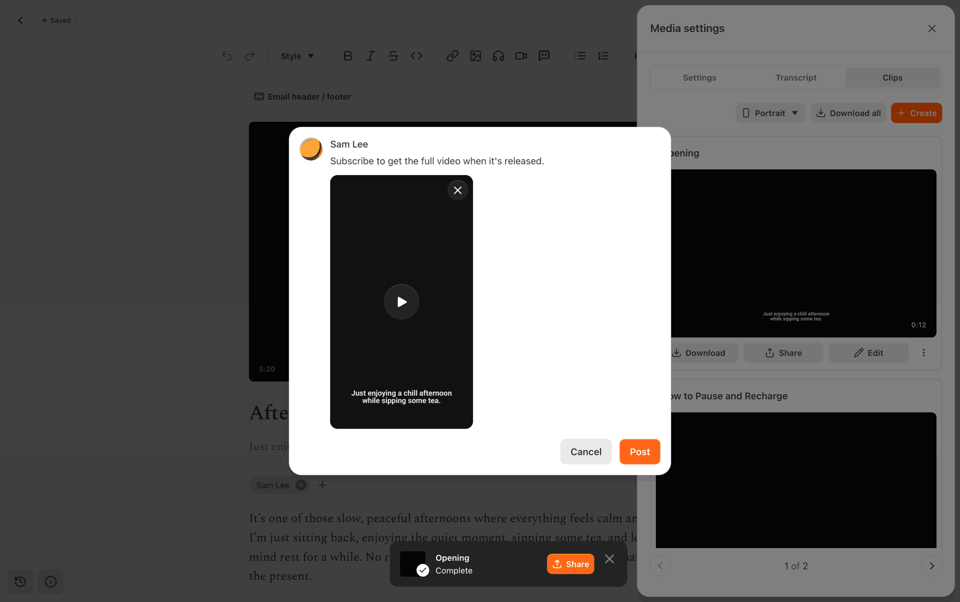 Substack Web News interface screenshot 21