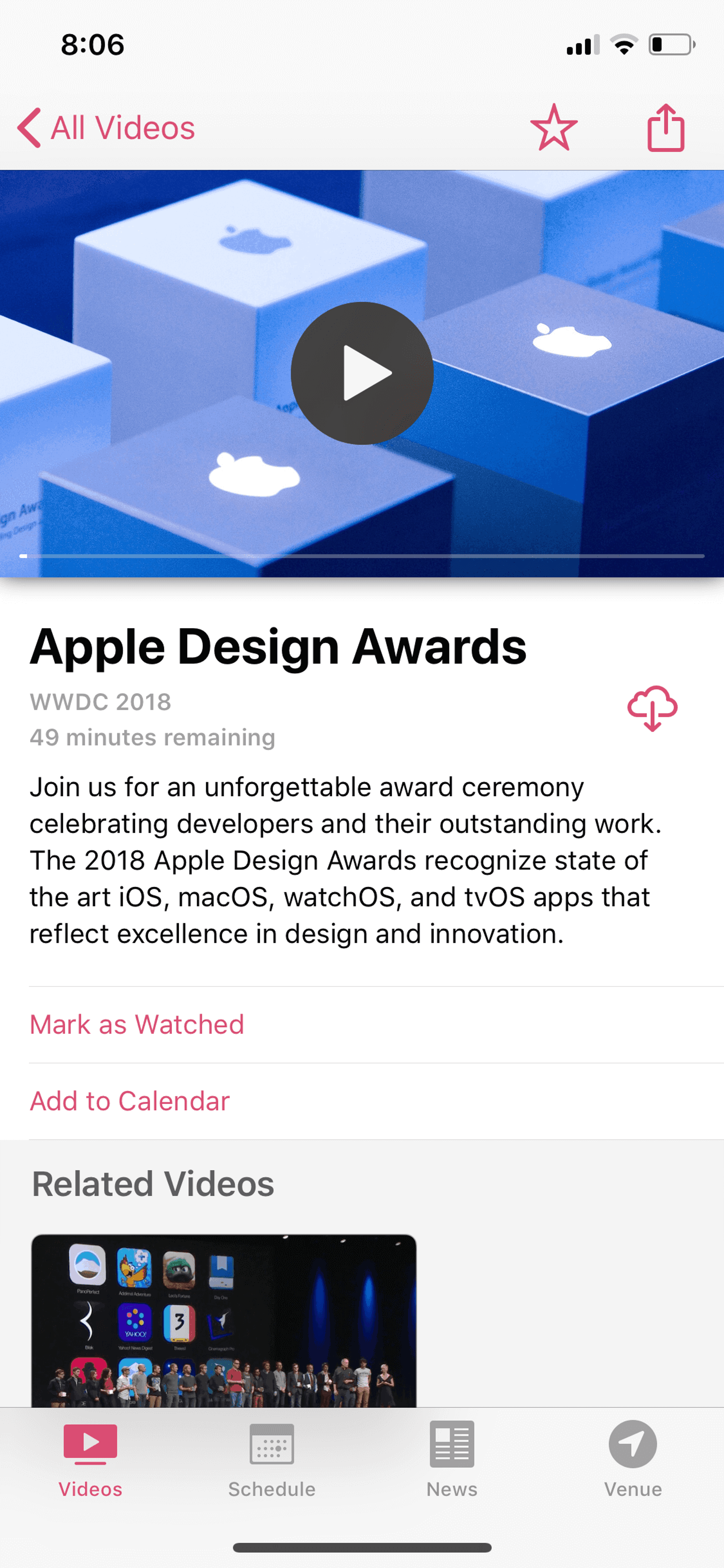 WWDC iOS Reference interface screenshot 5