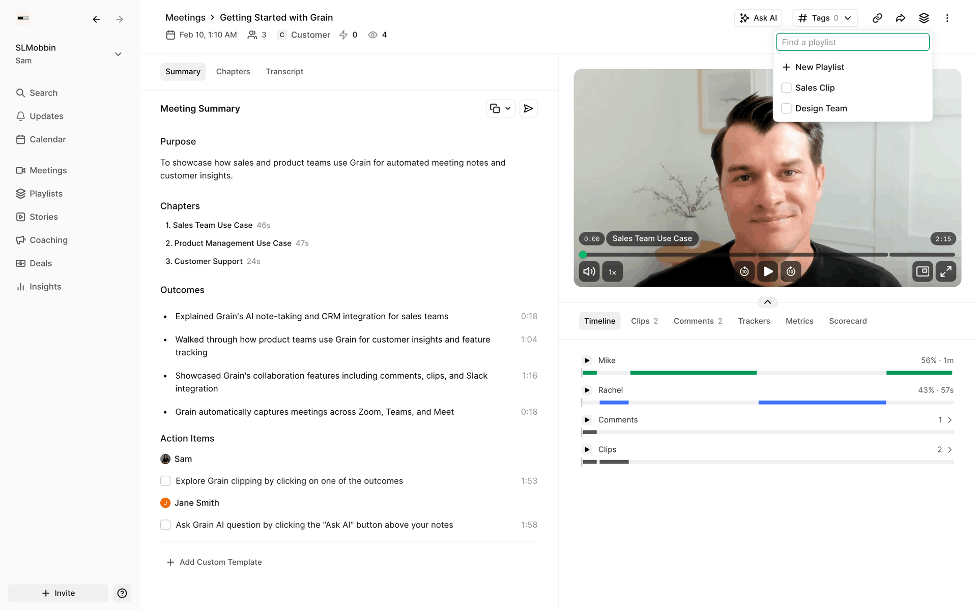 Grain Web AI interface screenshot 8