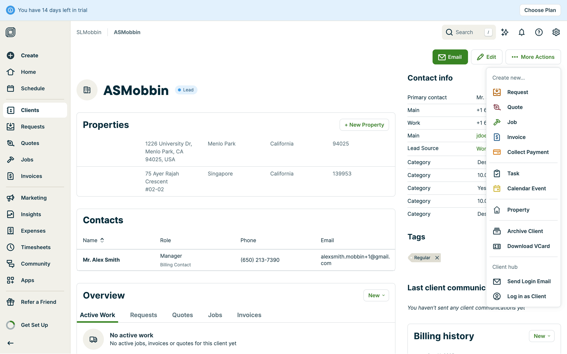 Jobber Web Business interface screenshot 8